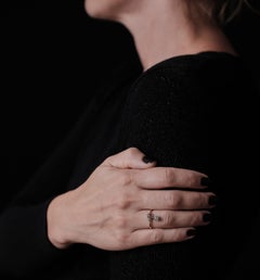 Art Nouveau rose gold diamond ring