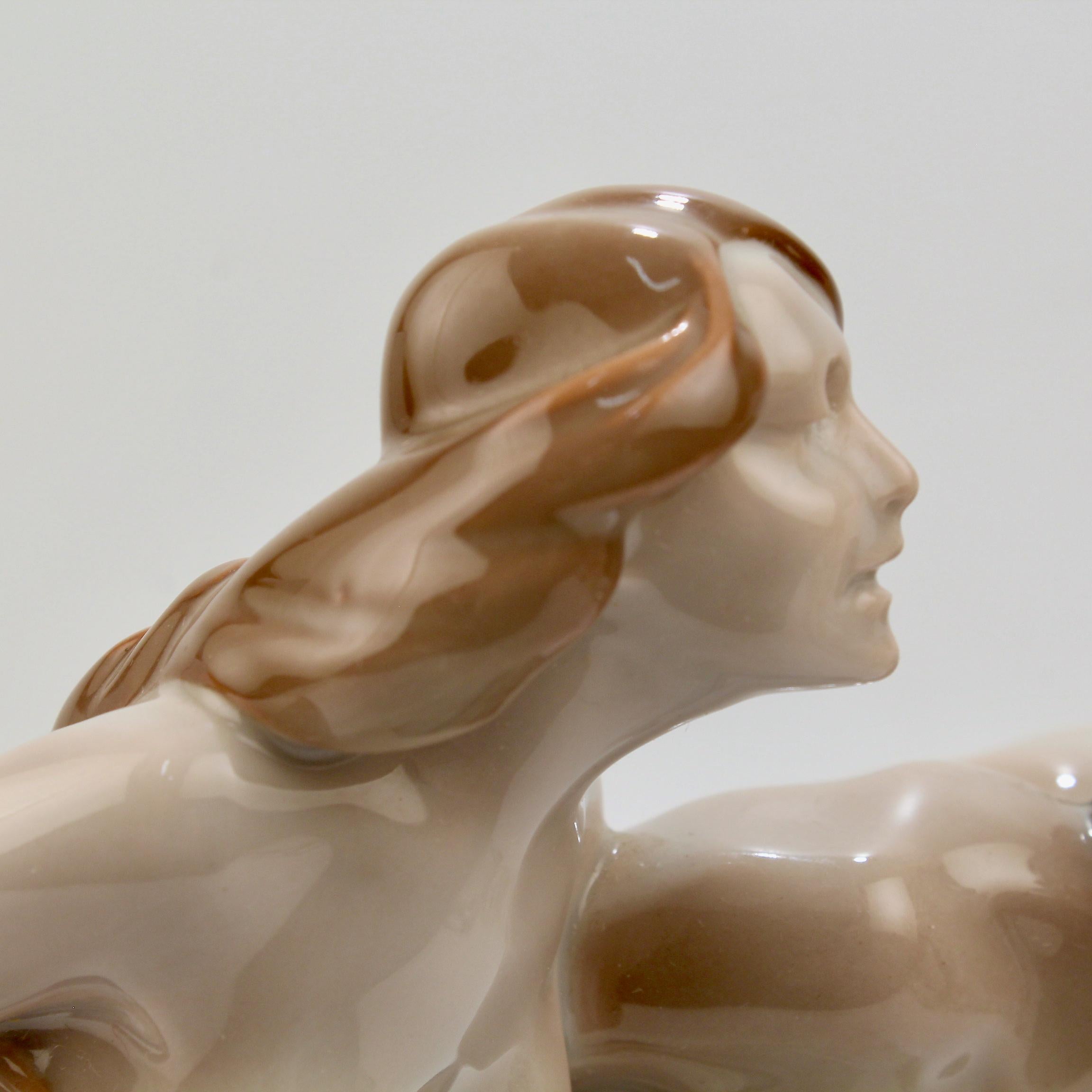 Statuetta in porcellana Art Nouveau Rosenthal di Baccanti in tempesta di A. Cassmann in vendita 4