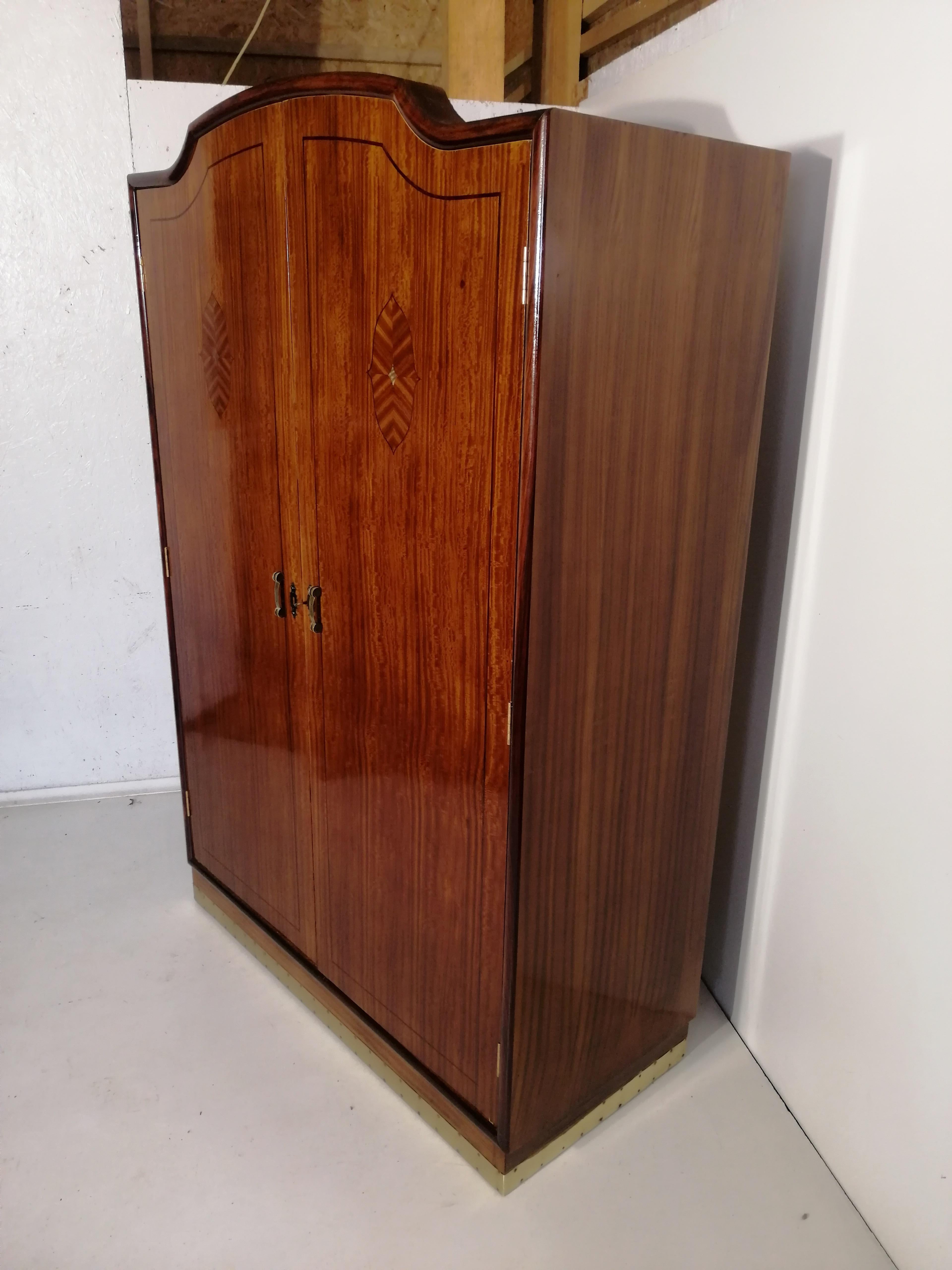 Art Nouveau Rosewood Wardrobe For Sale 4