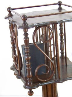Art Nouveau Rotating Library Table in Thonet Style