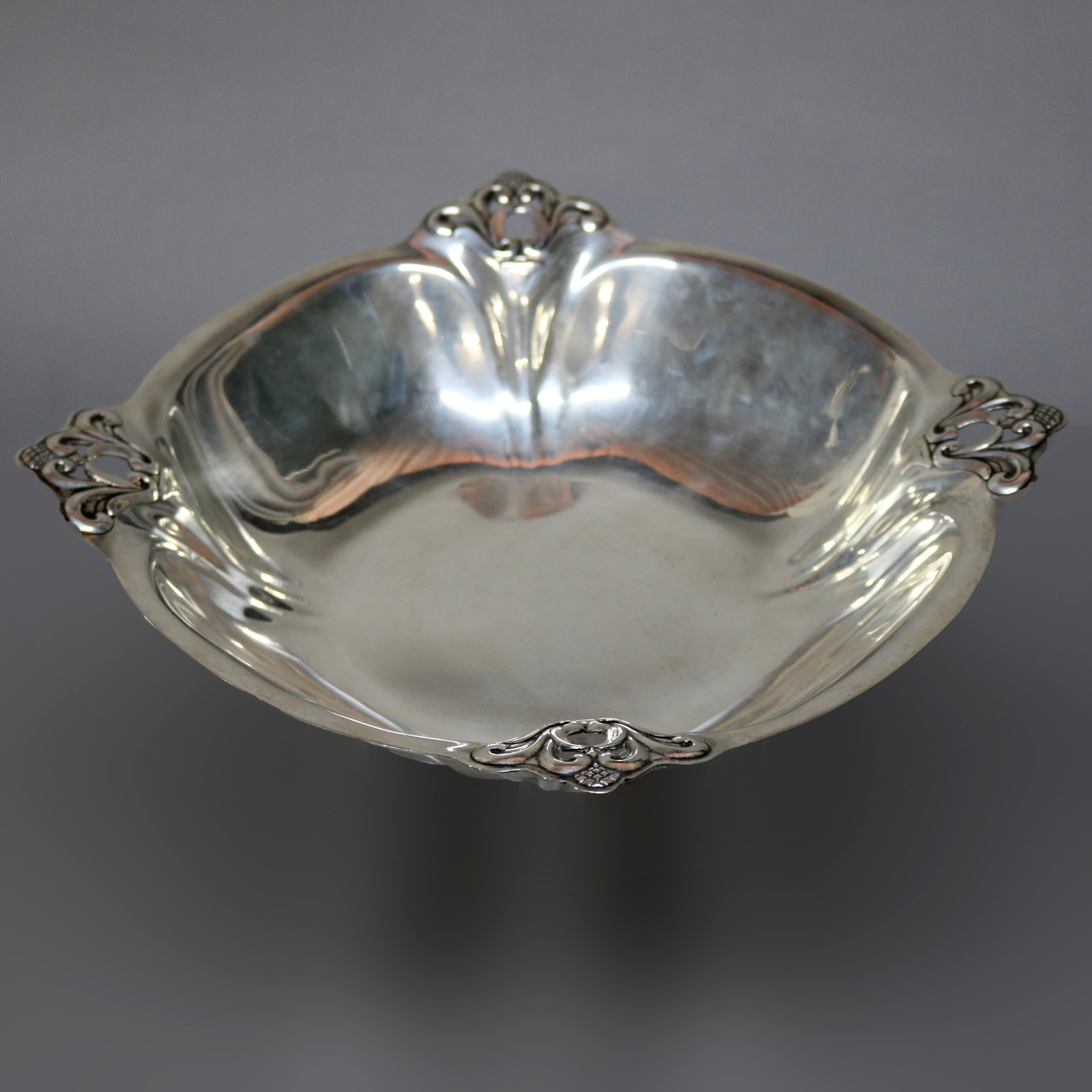 Art Nouveau Royal Danish Sterling Silver Center Bowl, circa 1930 5