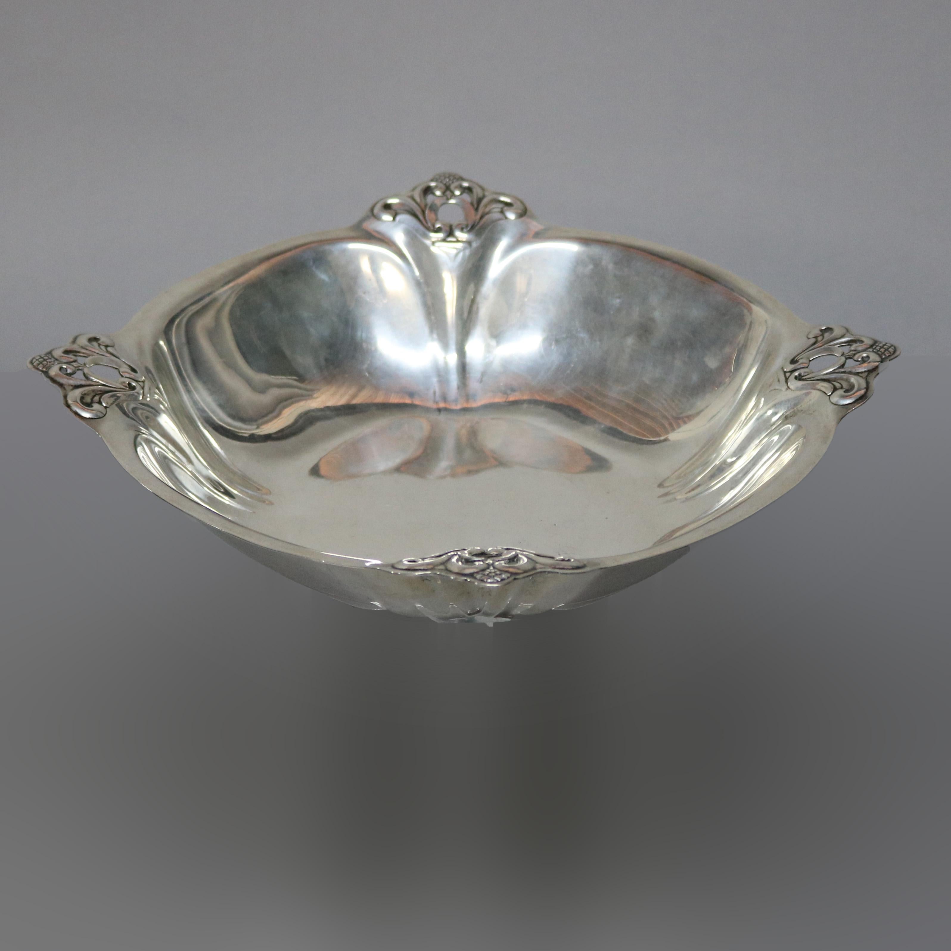 Art Nouveau Royal Danish Sterling Silver Center Bowl, circa 1930 4