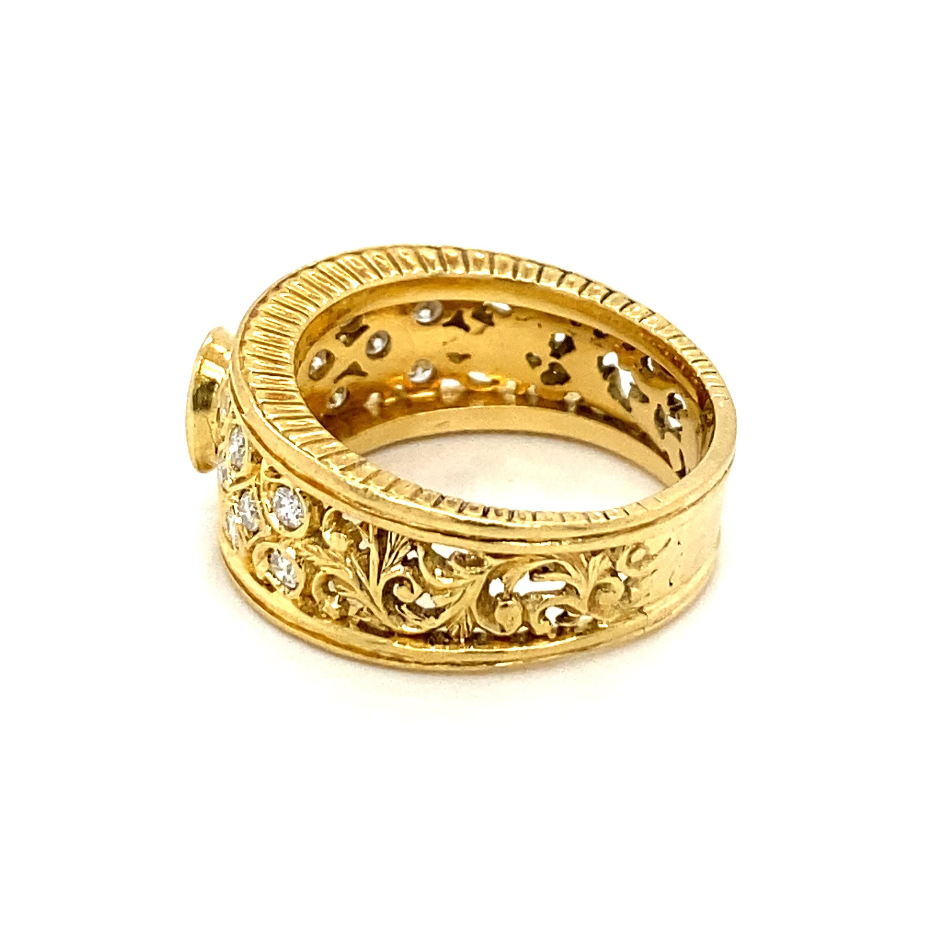 Art Nouveau Ruby Diamond Gold Band Ring In Excellent Condition For Sale In Napoli, Italy