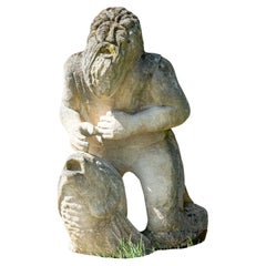 Aquarius en grès Art Nouveau, Allemagne, début du XXe siècle