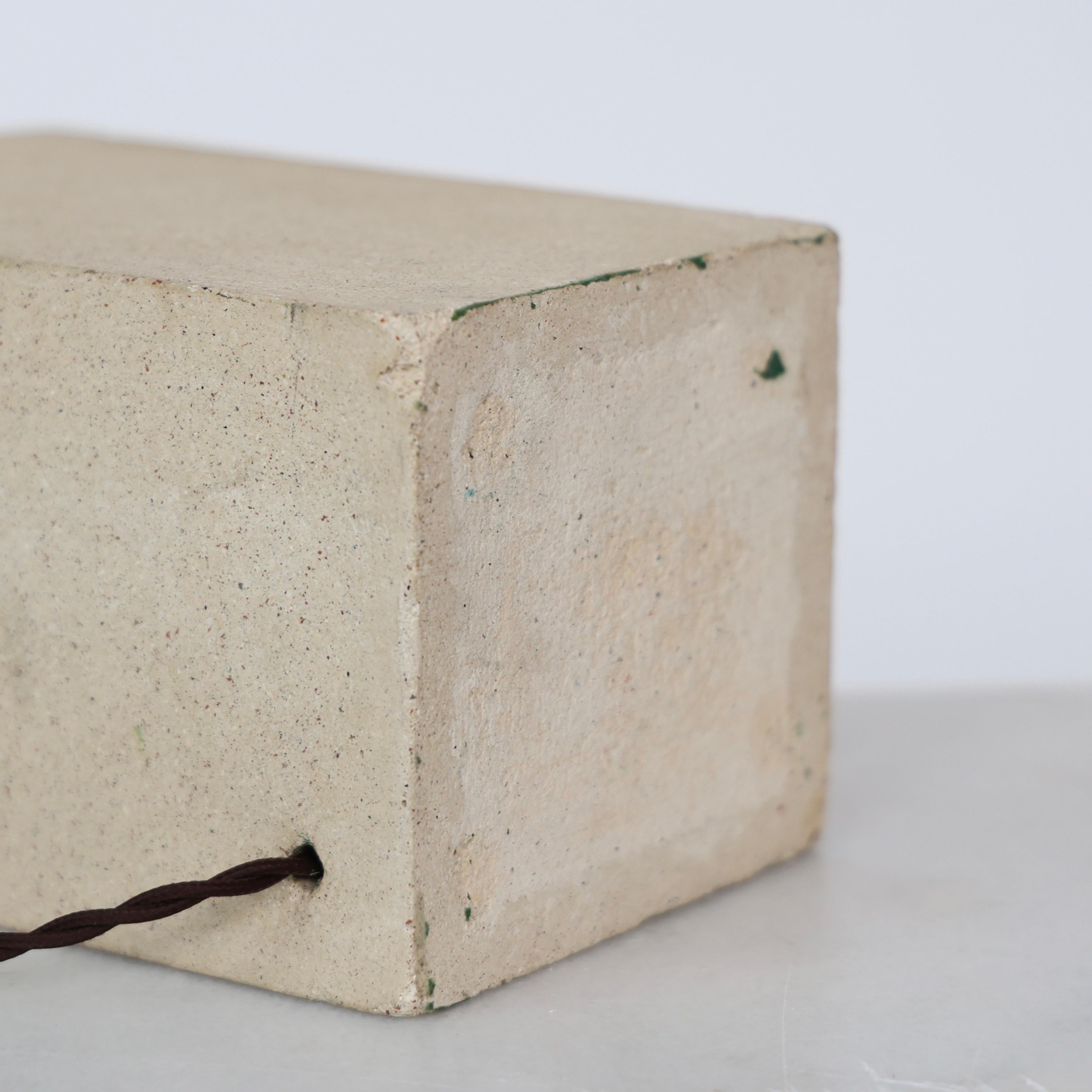 Art Nouveau Sandstone Table Lamp with Antelope Motif, 1940s, Denmark For Sale 5