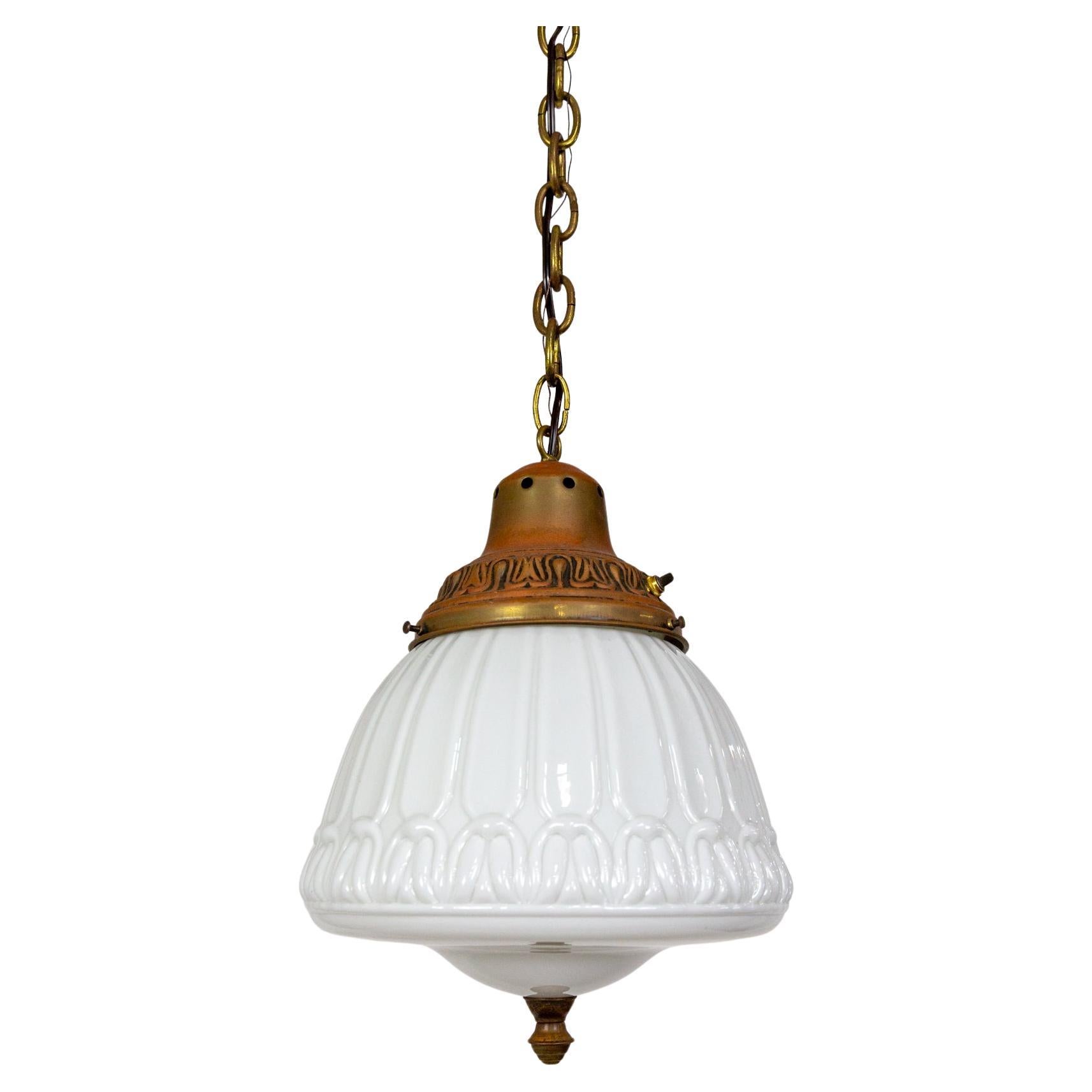 Art Nouveau Schoolhouse Pendant Light