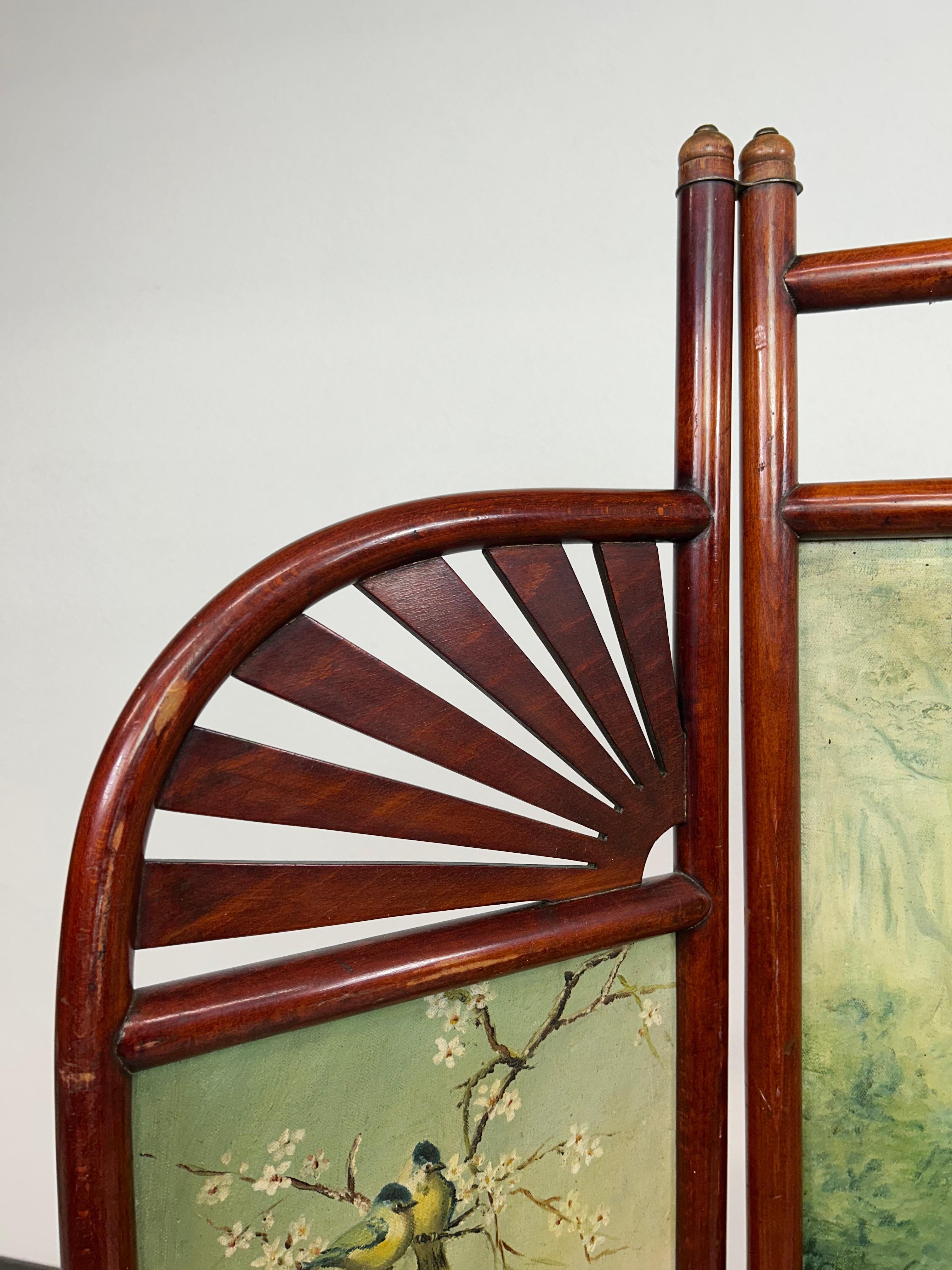 Austriaco Art nouveau screen no.11306 by Thonet in vendita