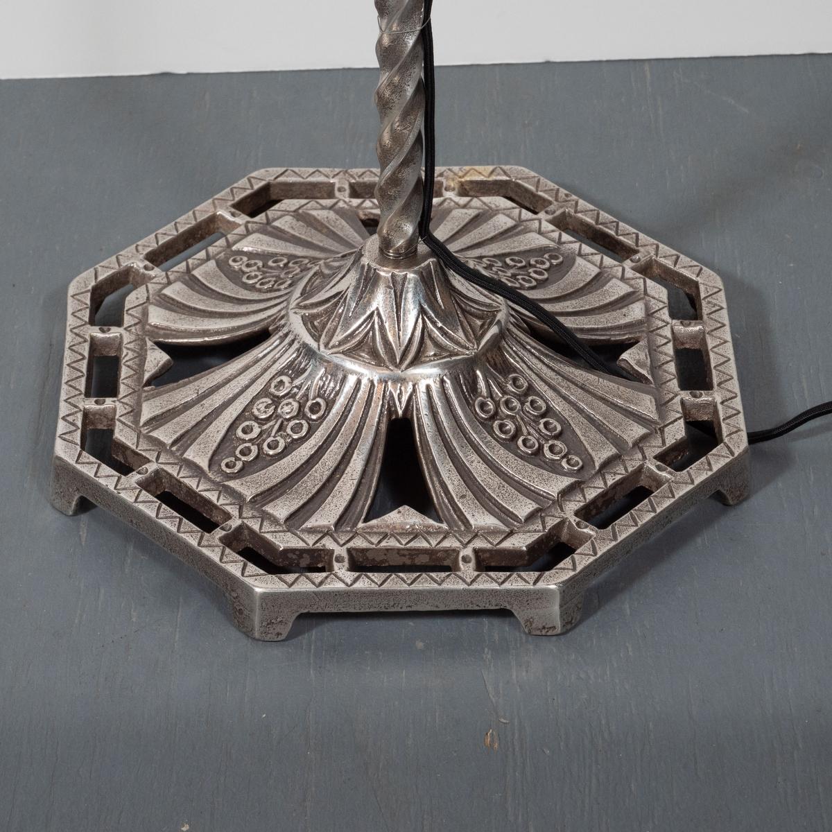 Art Nouveau Sculptural Iron Floor Lamp For Sale 4