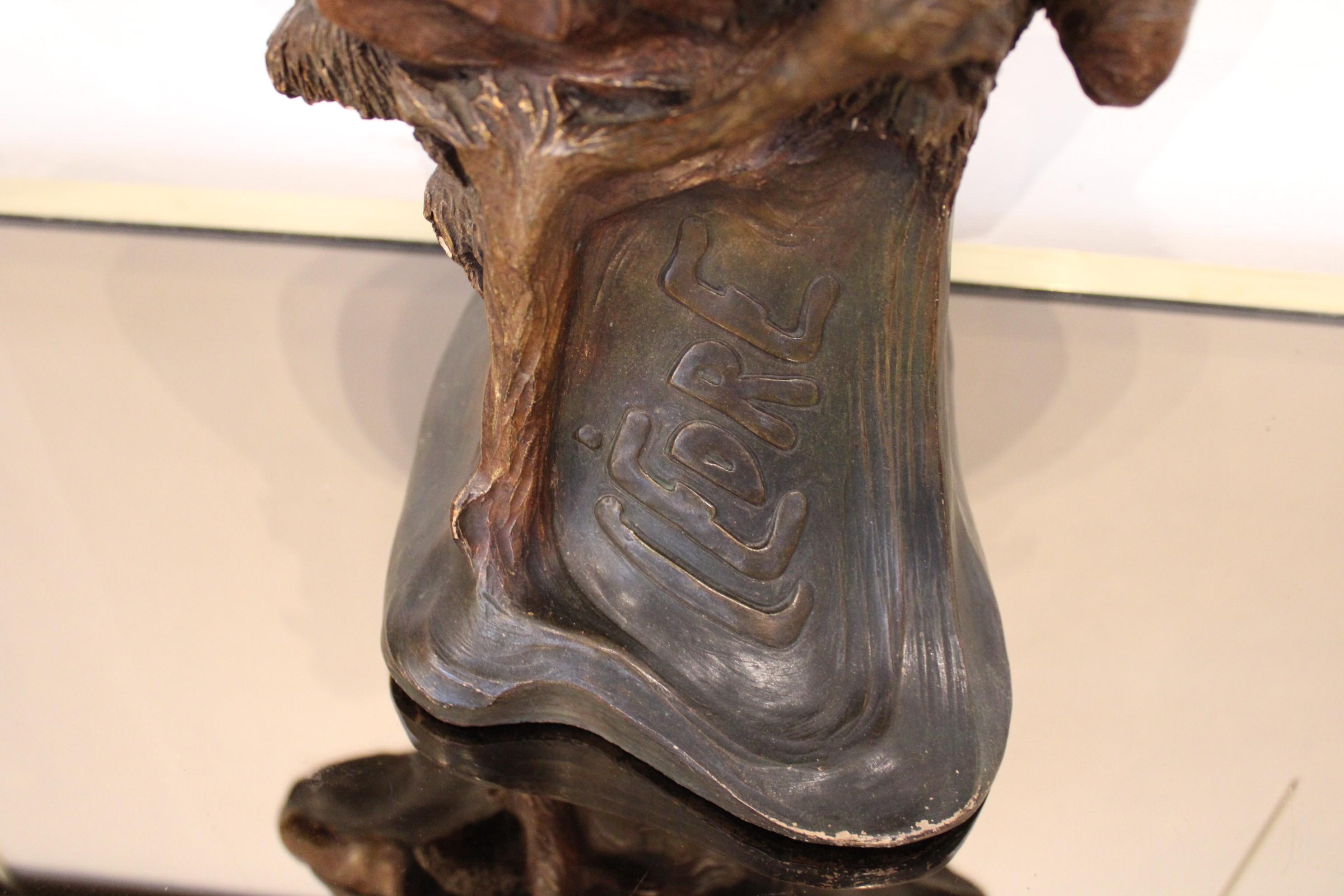Ceramic Art Nouveau Sculpture by Paul Ludwig Kowalczewski