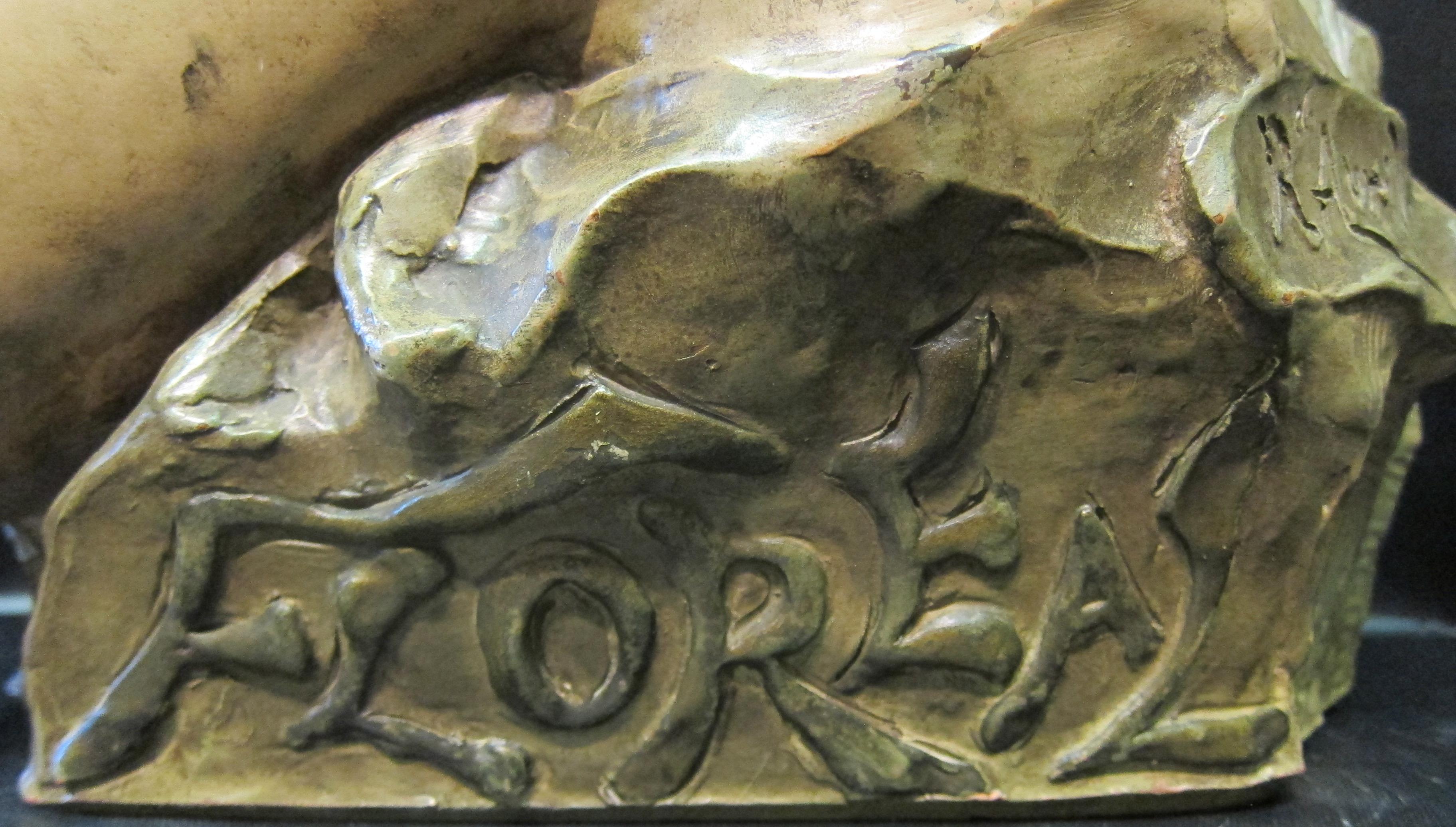 20th Century Art Nouveau Sculpture in Terra Cotta