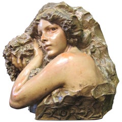 Art Nouveau Sculpture in Terra Cotta