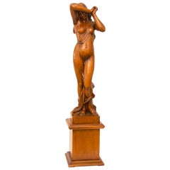 Art Nouveau Sculpture of a Semi Naked Female