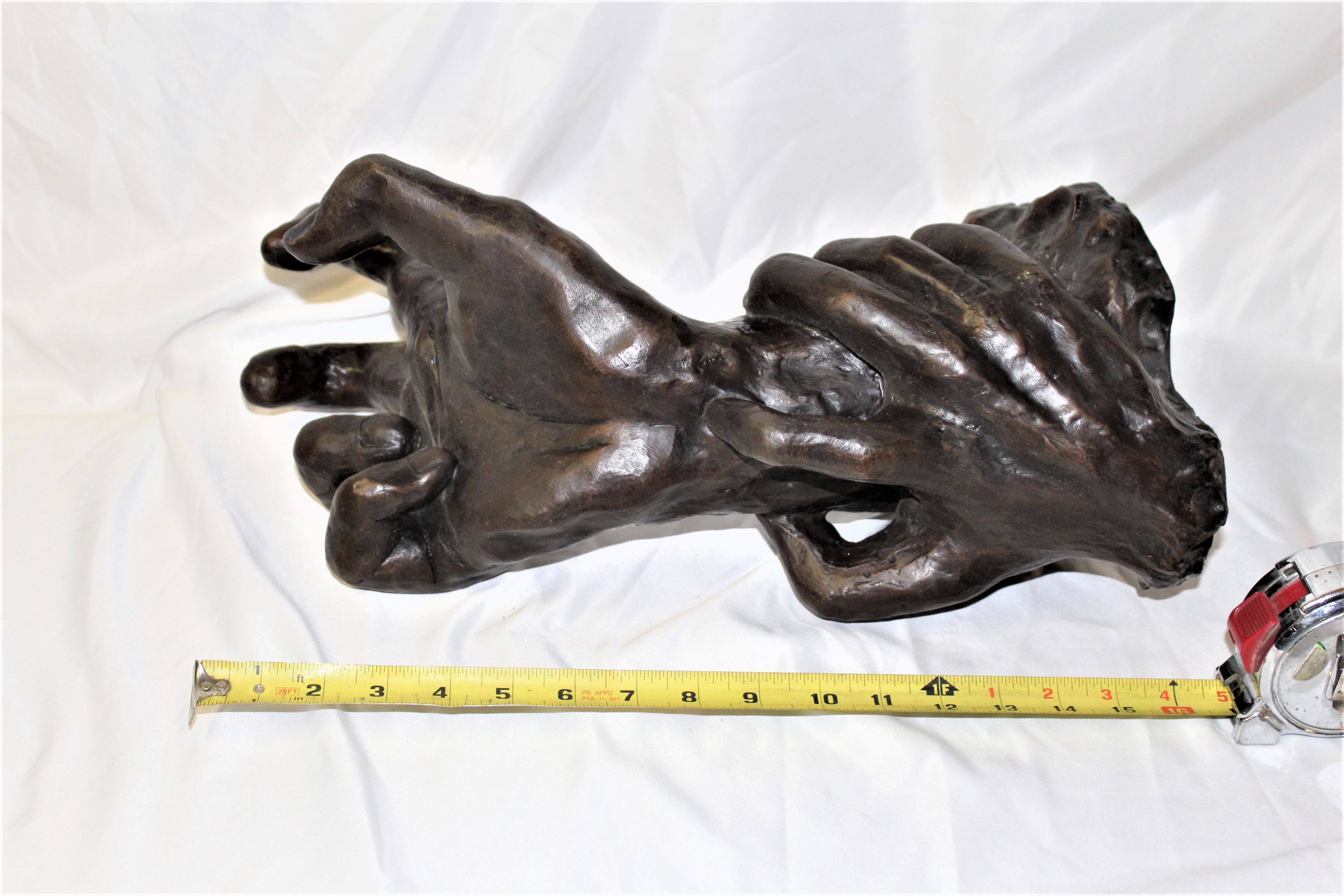 Scultura Art Nouveau di mani, fusione in bronzo dopo Rodin, stile impressionista in vendita 1