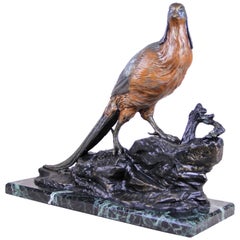 Art Nouveau Sculpture "Pheasant" by R. Varnier, France, circa 1910