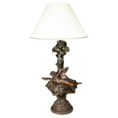 Lampe de table sculptée Art nouveau : Enchanting Fairy (Circa 1897)