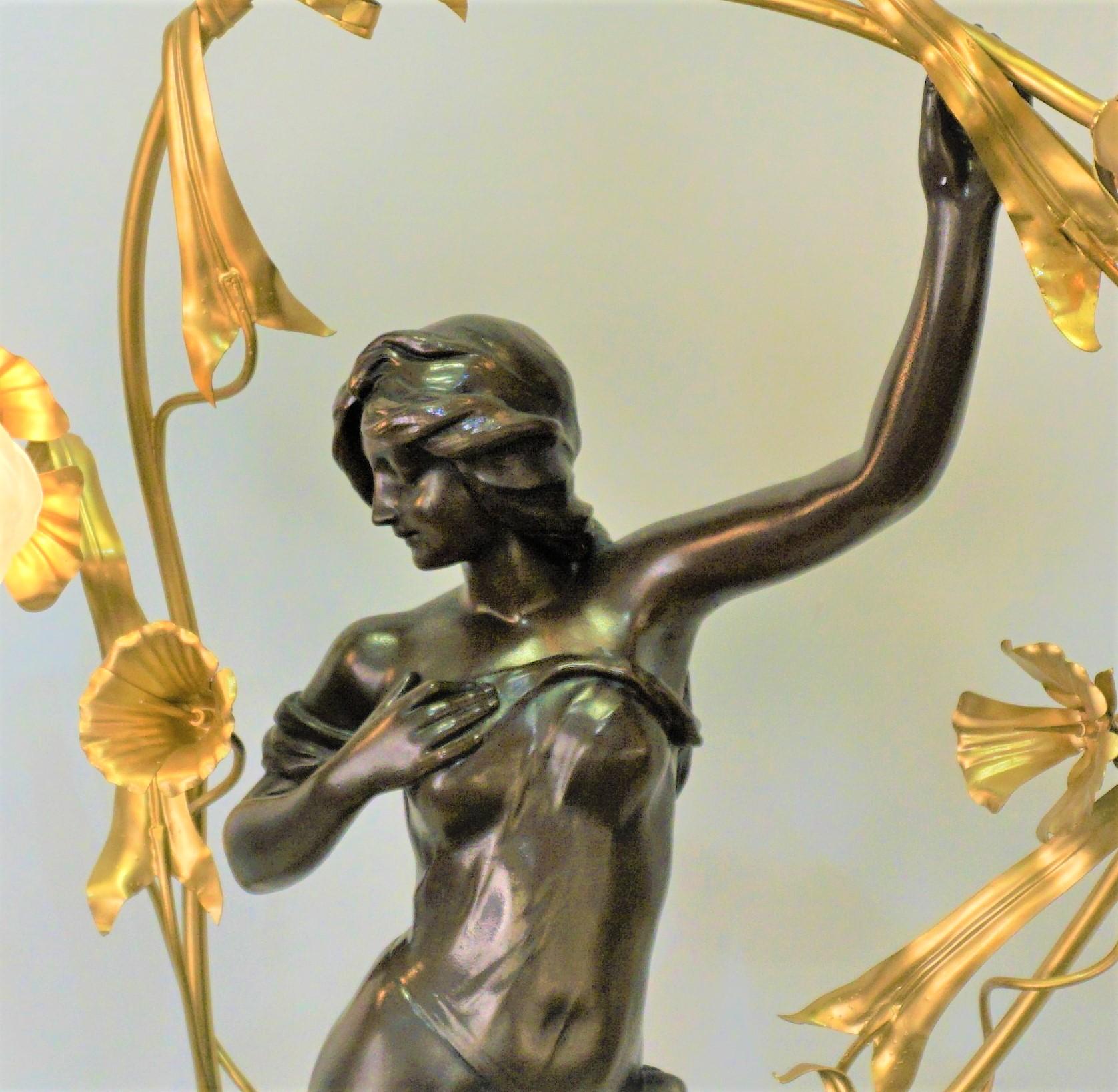 Art Nouveau Sculpture Table Lamp 5