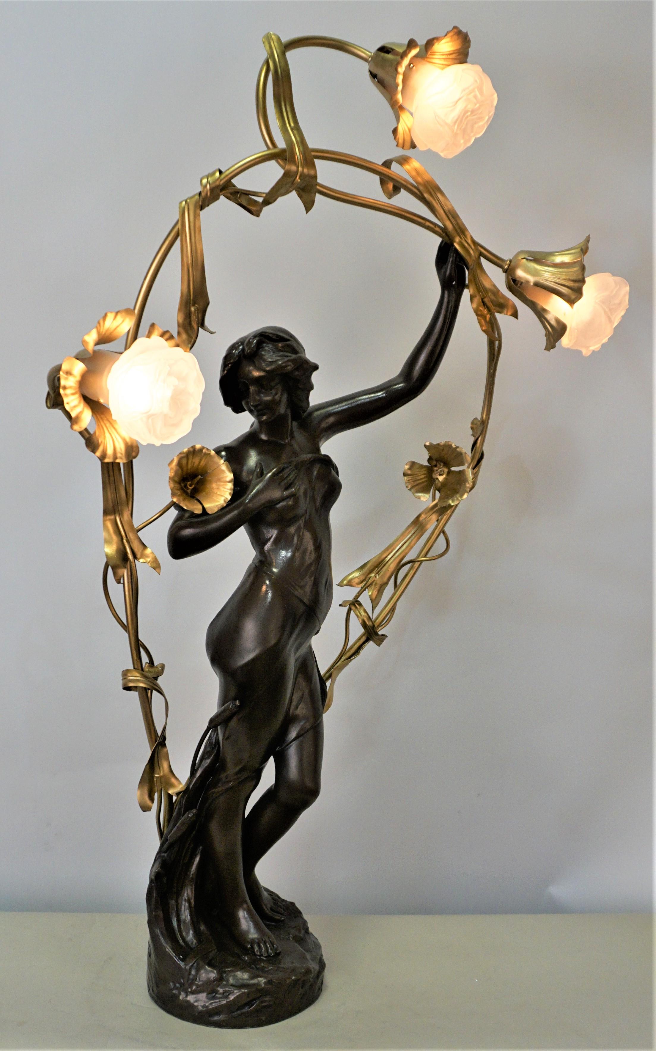 Art Nouveau Sculpture Table Lamp 6