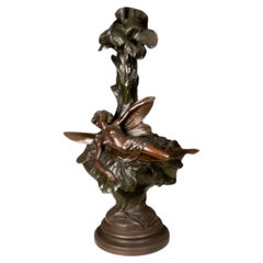 Art Nouveau Sculpture Vase: Enchanting Fairy, Circa 1897