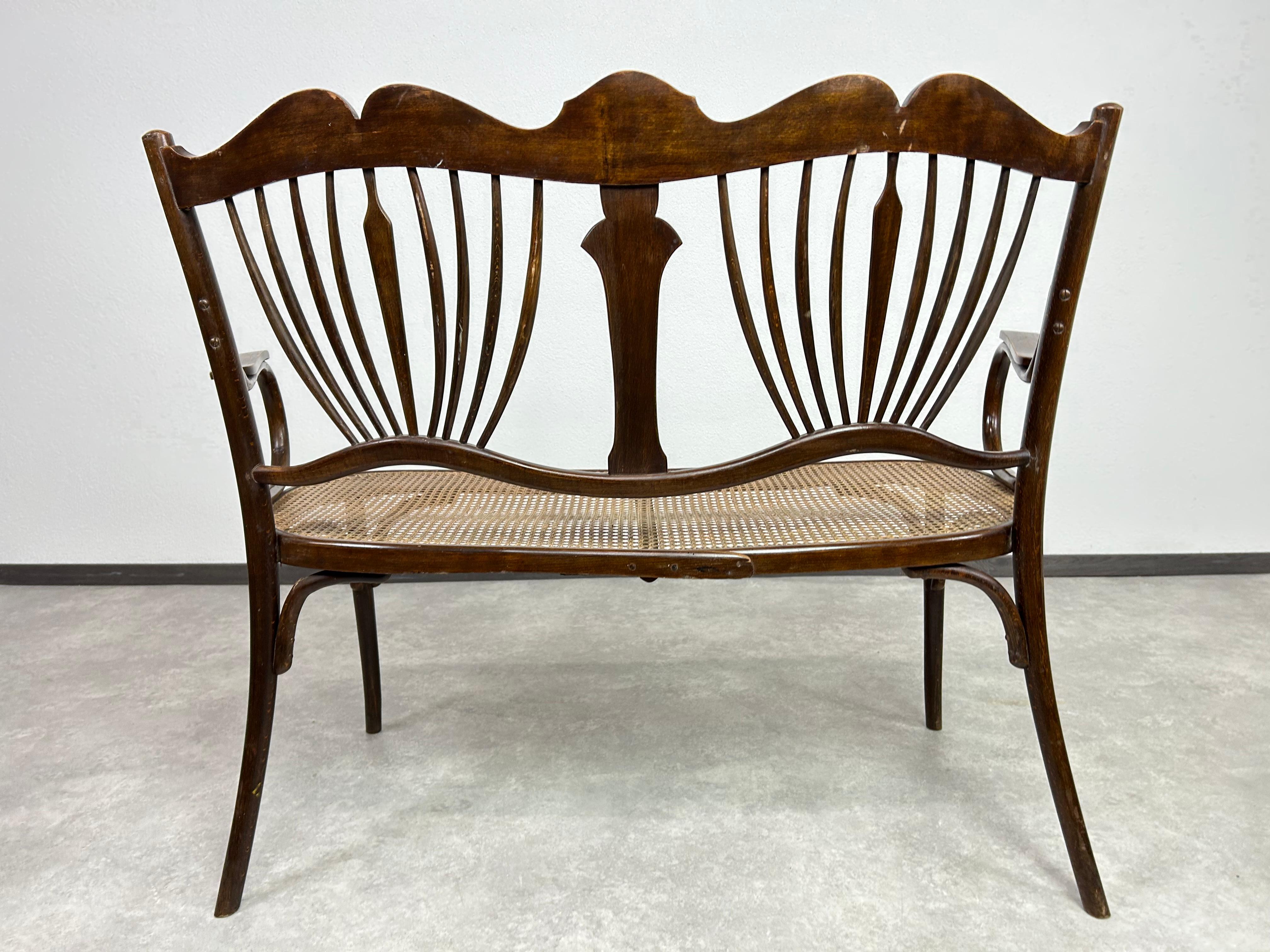 Groupe de sièges Art Nouveau de Fischel Autriche en vente 3