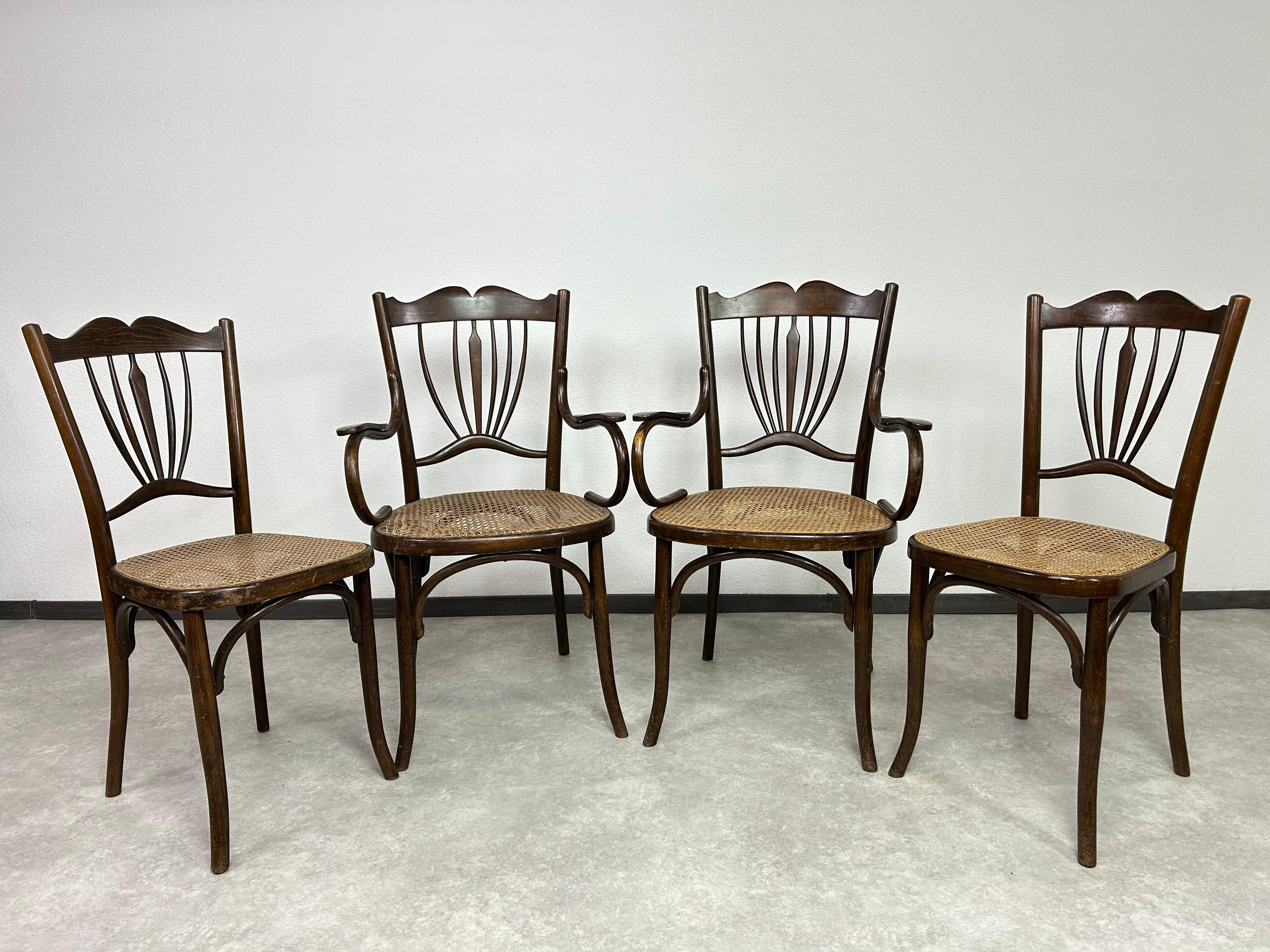 Groupe de sièges Art Nouveau de Fischel Autriche en vente 6