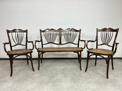 Art Nouveau seating group by Fischel Austria