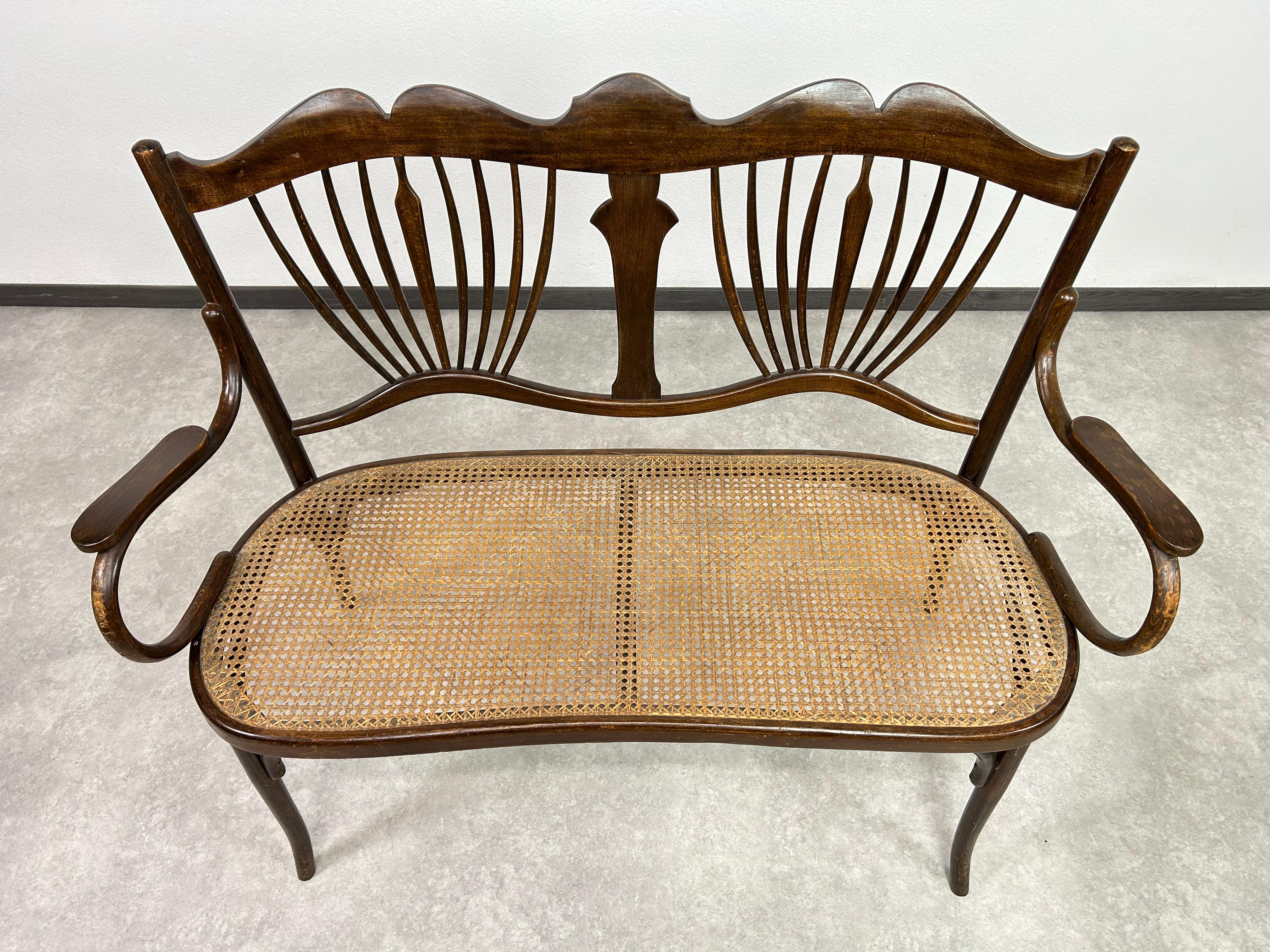 Autrichien Groupe de sièges Art Nouveau de Fischel Autriche en vente