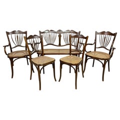 Groupe de sièges Art Nouveau de Fischel Autriche