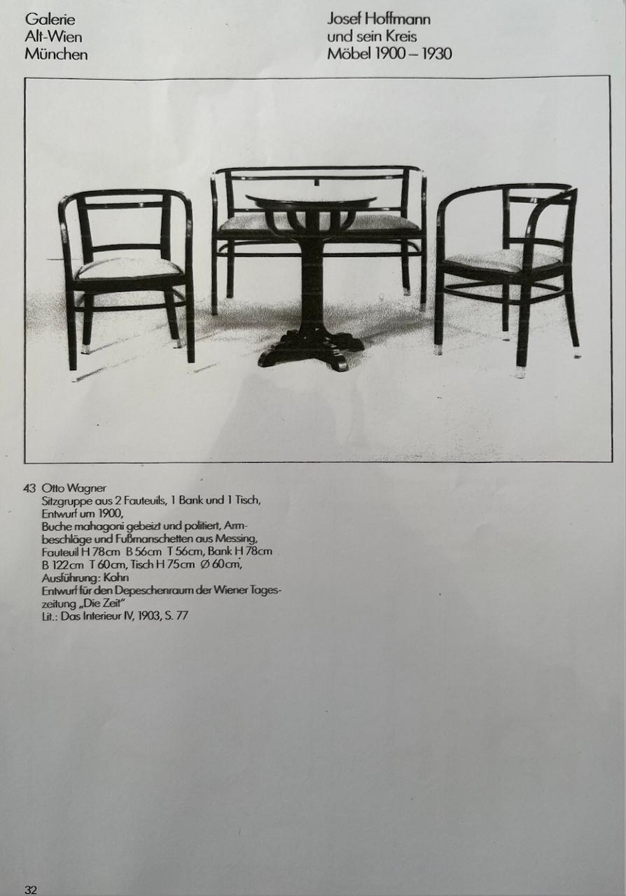 Art Nouveau Seating-Group by G.Siegel / O.Wagner / M.Kammerer for Thonet / Kohn 9
