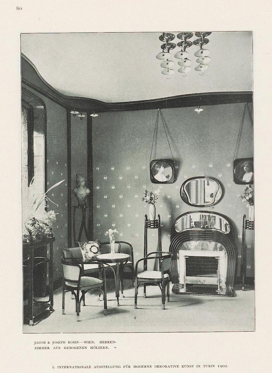 Art Nouveau Seating-Group by G.Siegel / O.Wagner / M.Kammerer for Thonet / Kohn 10