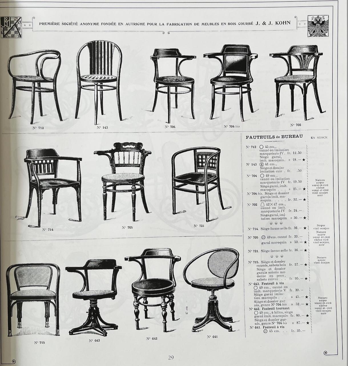 Art Nouveau Seating-Group by G.Siegel / O.Wagner / M.Kammerer for Thonet / Kohn 13