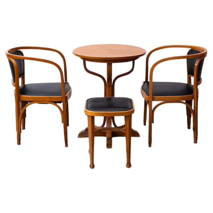 Art Nouveau Seating-Group by G.Siegel / O.Wagner / M.Kammerer for Thonet / Kohn