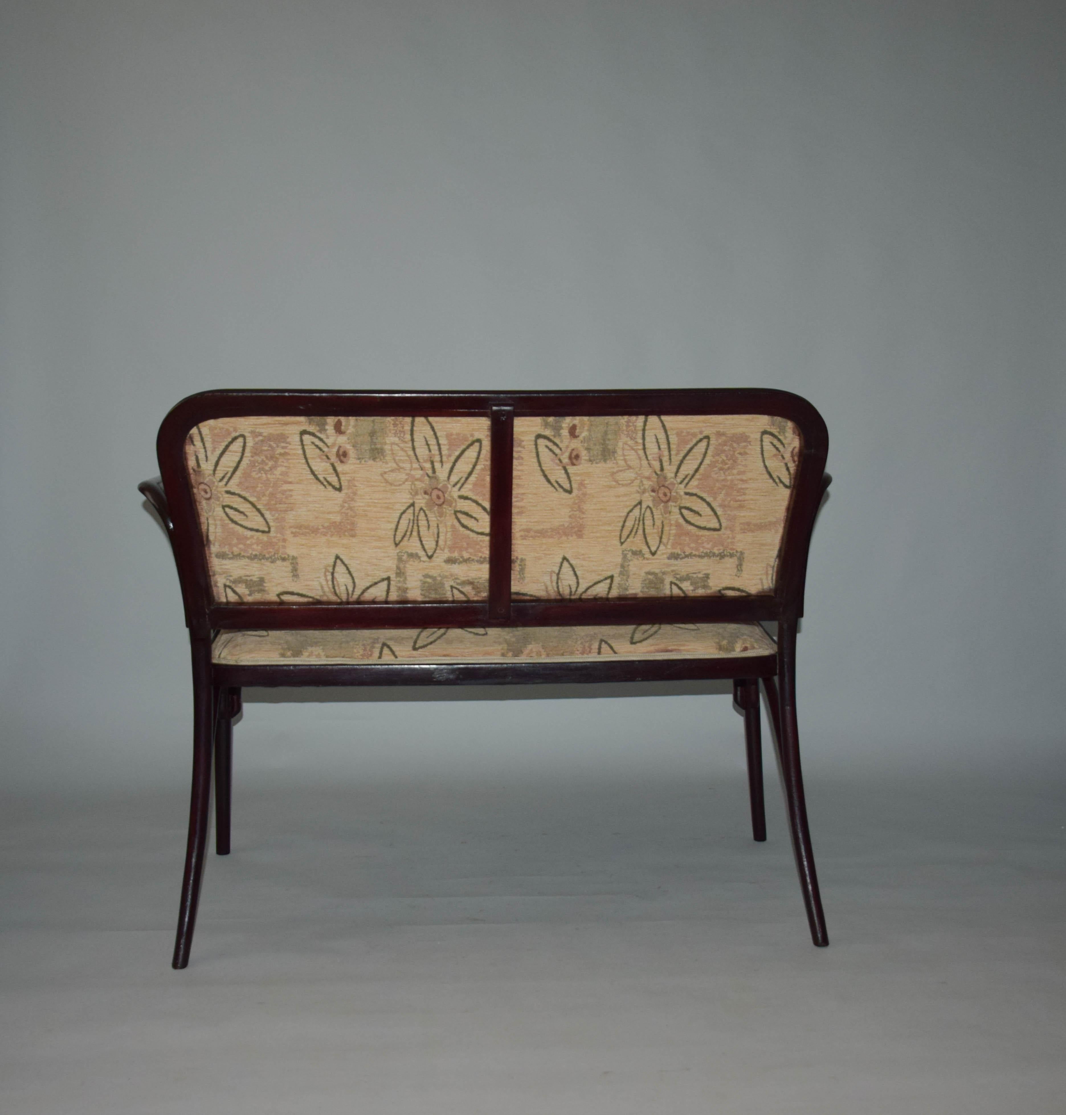 Tissu d'ameublement Ensemble de sièges Art Nouveau d'Otto Wagner pour Thonet, années 1910 en vente
