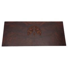 Art Nouveau Secessionist Carved Burr Walnut Wood Wall Hanging 1900