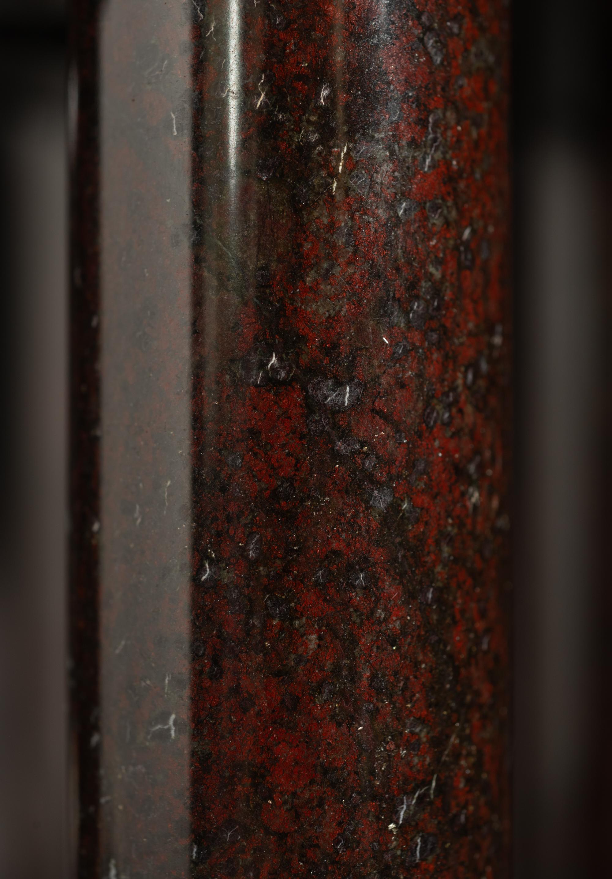 Art Nouveau Serpentine Stone Pendulum Clock by Albin Müller For Sale 6