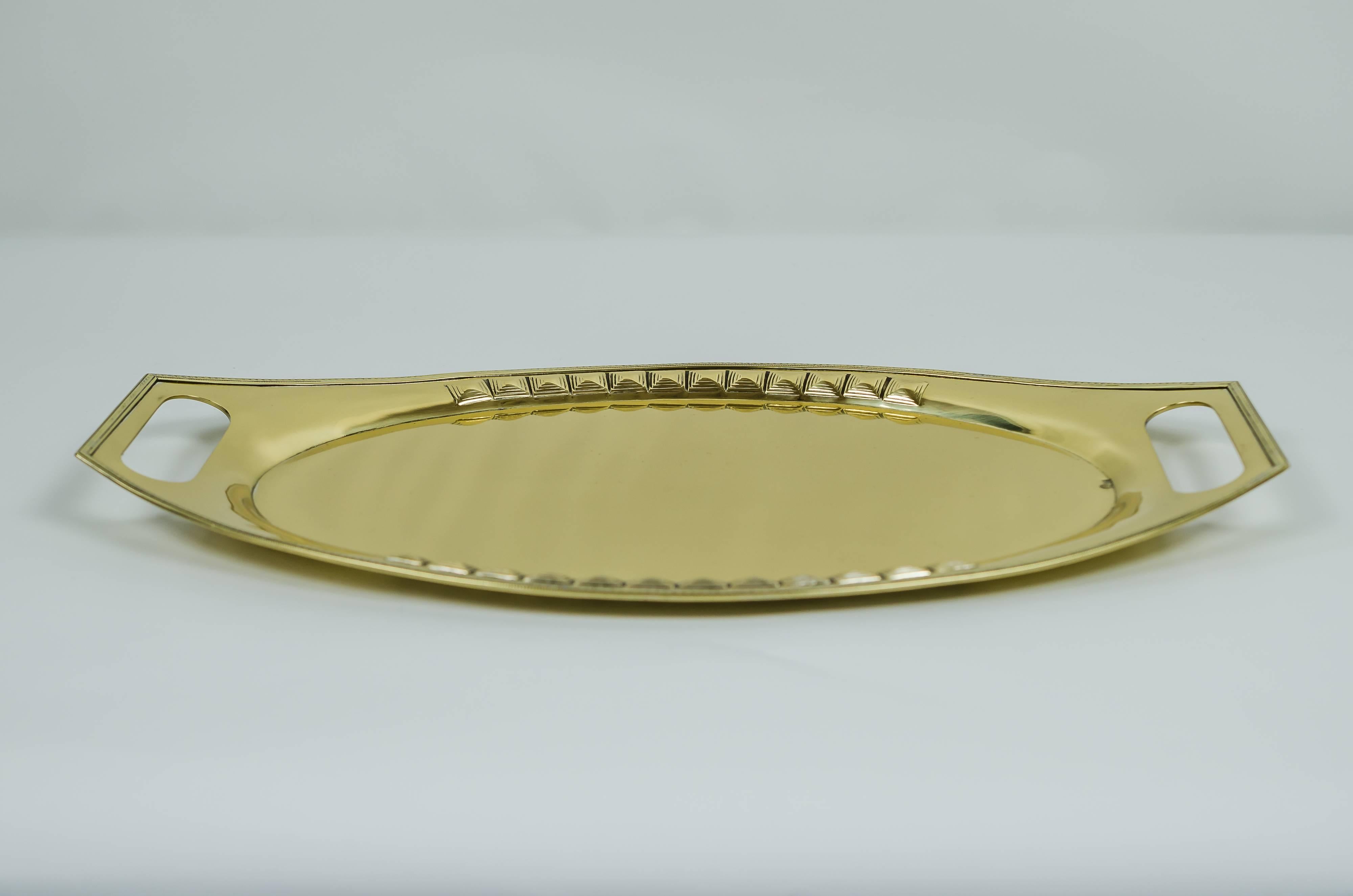 Art Nouveau serving plate by Argentor, circa 1910s
Polished and stove enamelled
Marked by argentor.
         