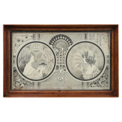 Used Art Nouveau serving tray 1924