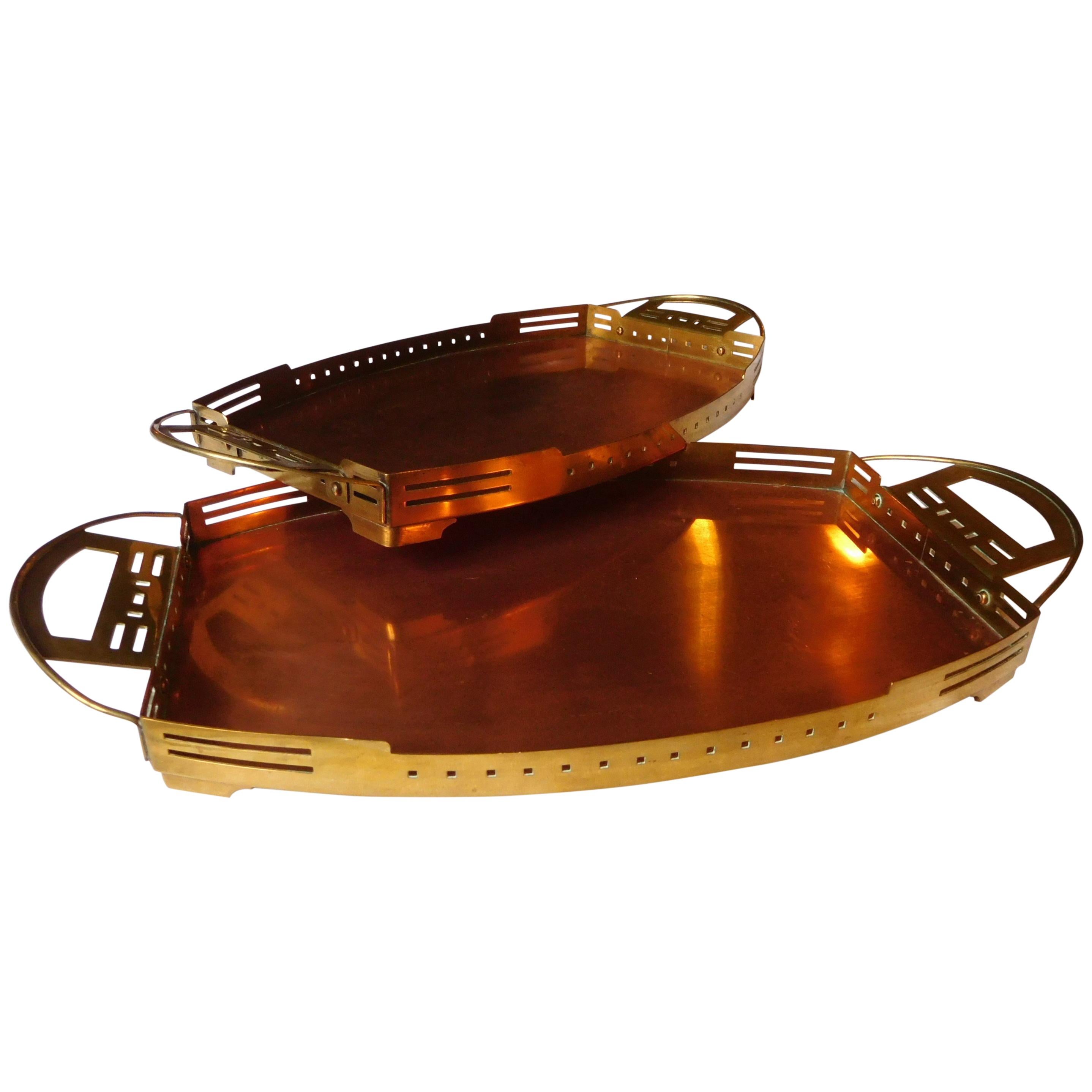 ART NOUVEAU Serving-Tray  Gustave Serrurier-Bovy  Two  For Sale