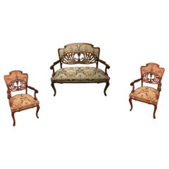 Art Nouveau Set, 1 Sofa, 2 Armchairs, 1900