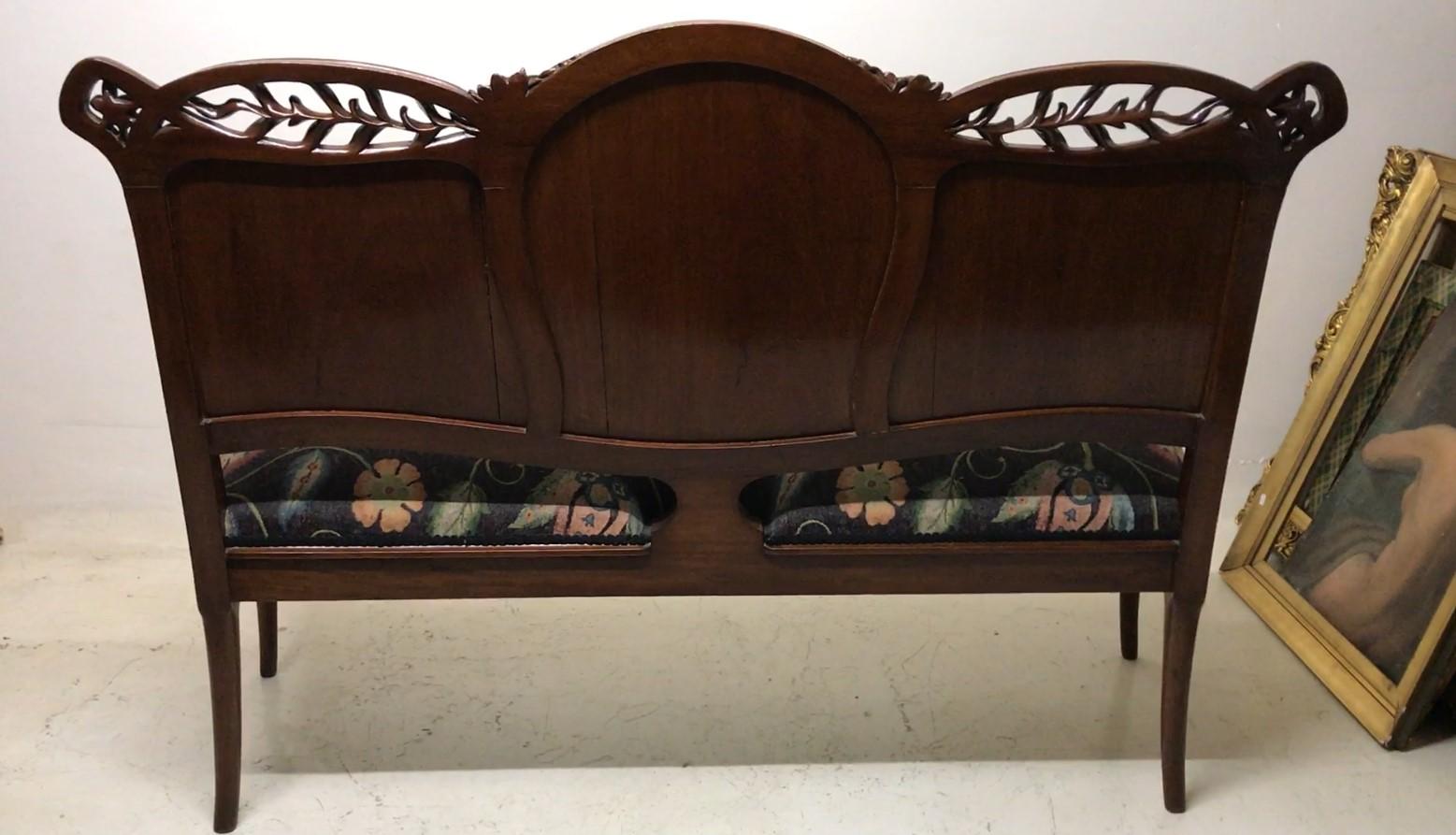 Jugendstil-Set, 1 Sofa, 2 Sessel, 1900, Frankreich (Art nouveau) im Angebot