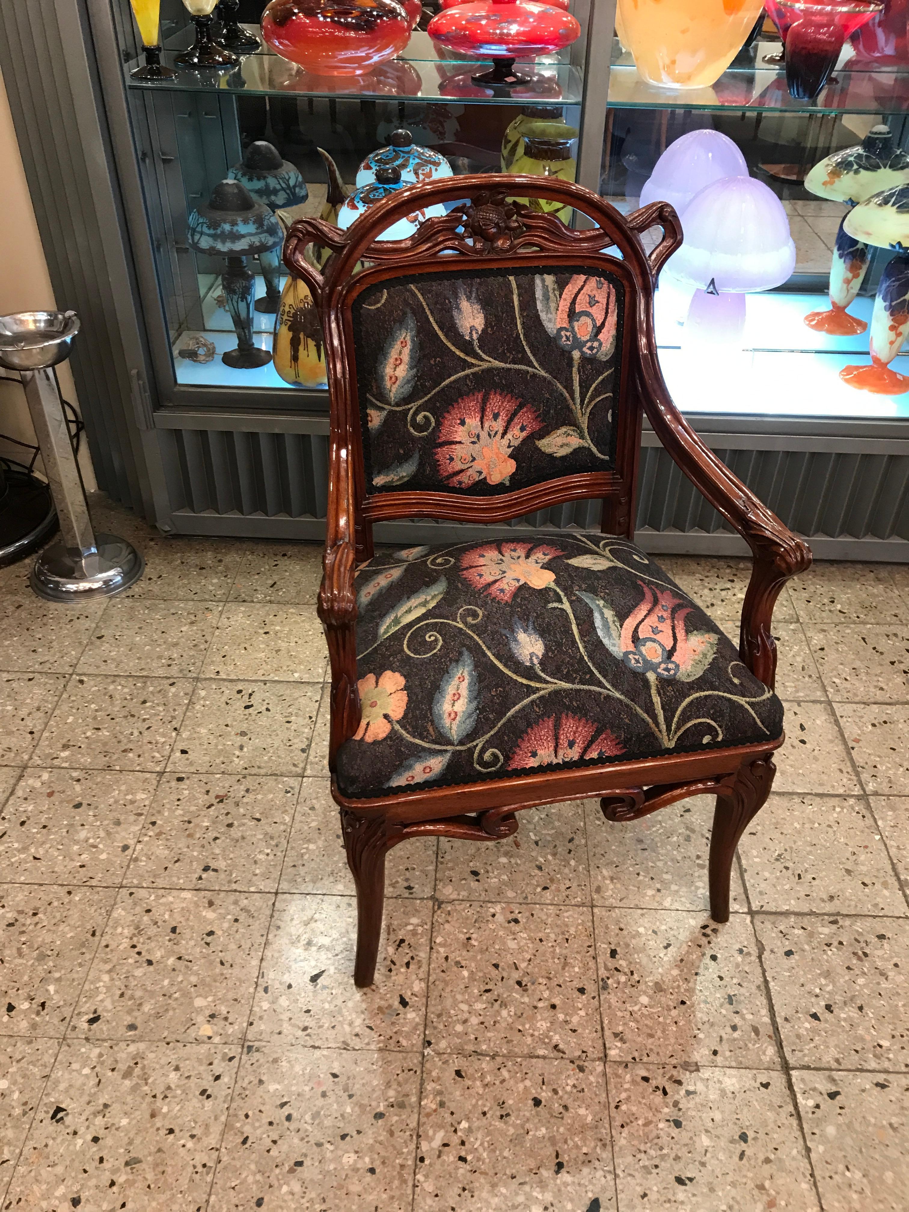 Ensemble Art Nouveau, 1 canapé, 2 fauteuils, 1900, France Bon état - En vente à Ciudad Autónoma Buenos Aires, C