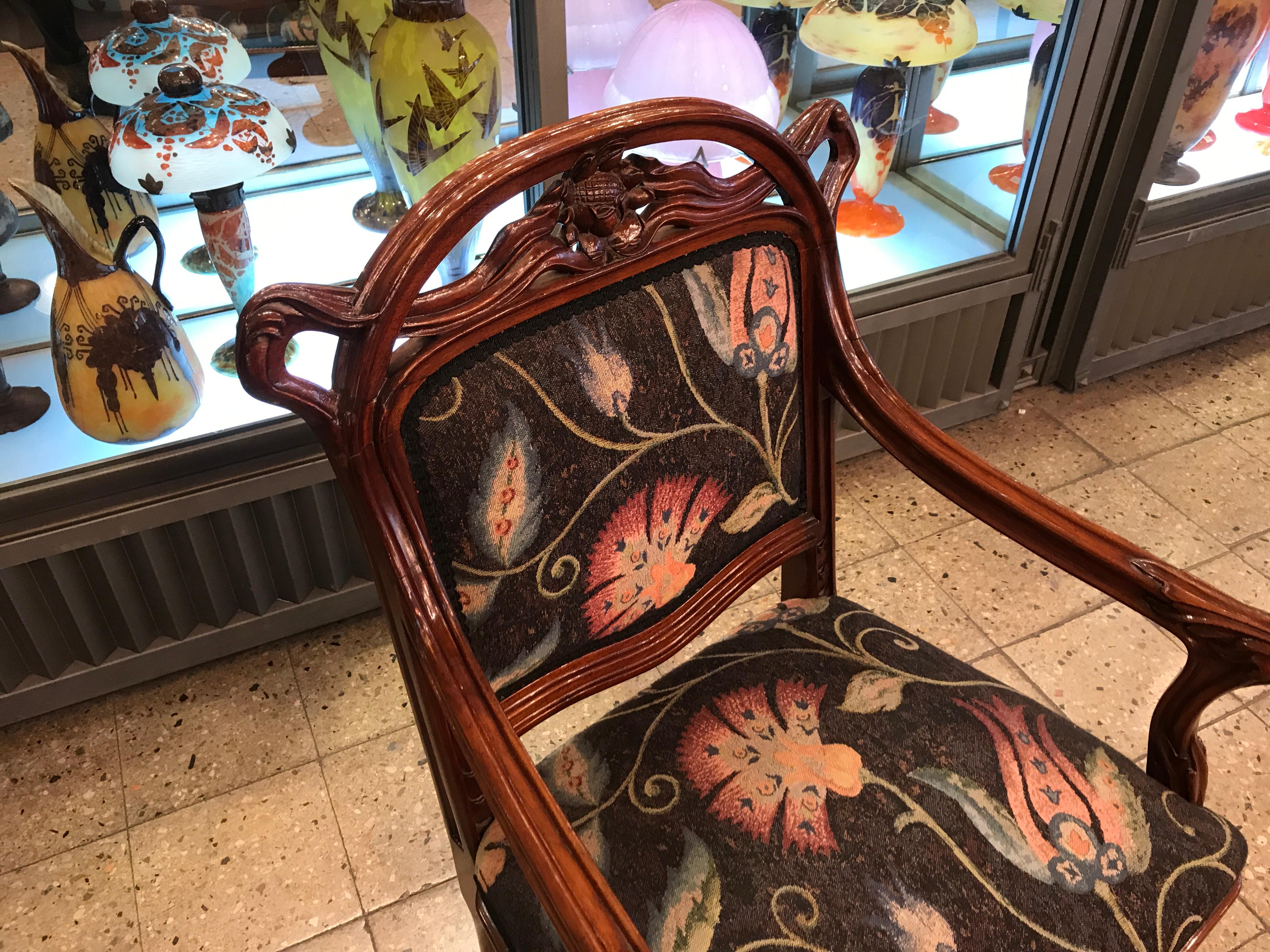 Art Nouveau Set, 1 Sofa, 2 Armchairs, 1900, France In Good Condition For Sale In Ciudad Autónoma Buenos Aires, C