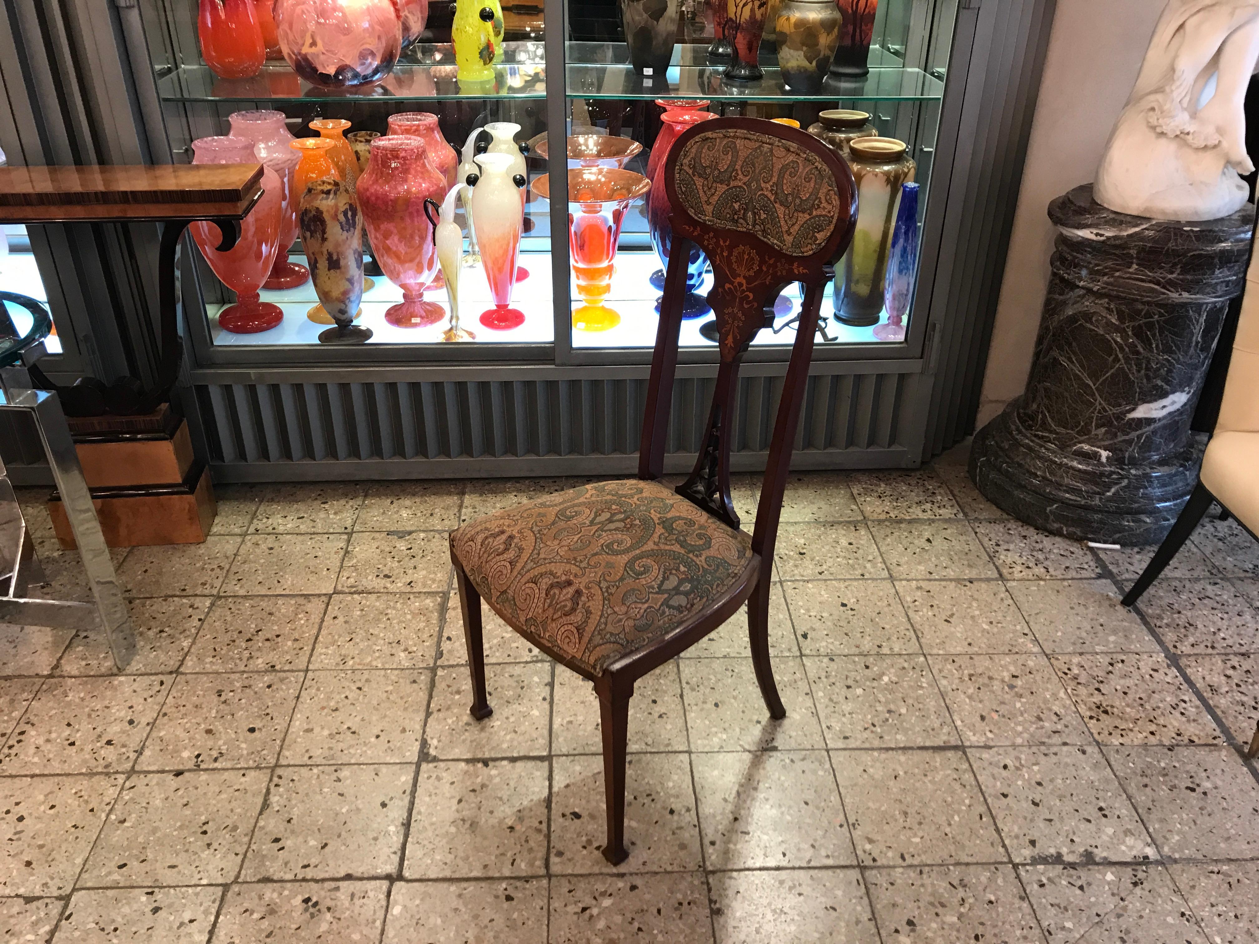 Ensemble Art Nouveau, 1 canapé, 2 fauteuils, 4 chaises, 1890, attribué à William Morris en vente 10