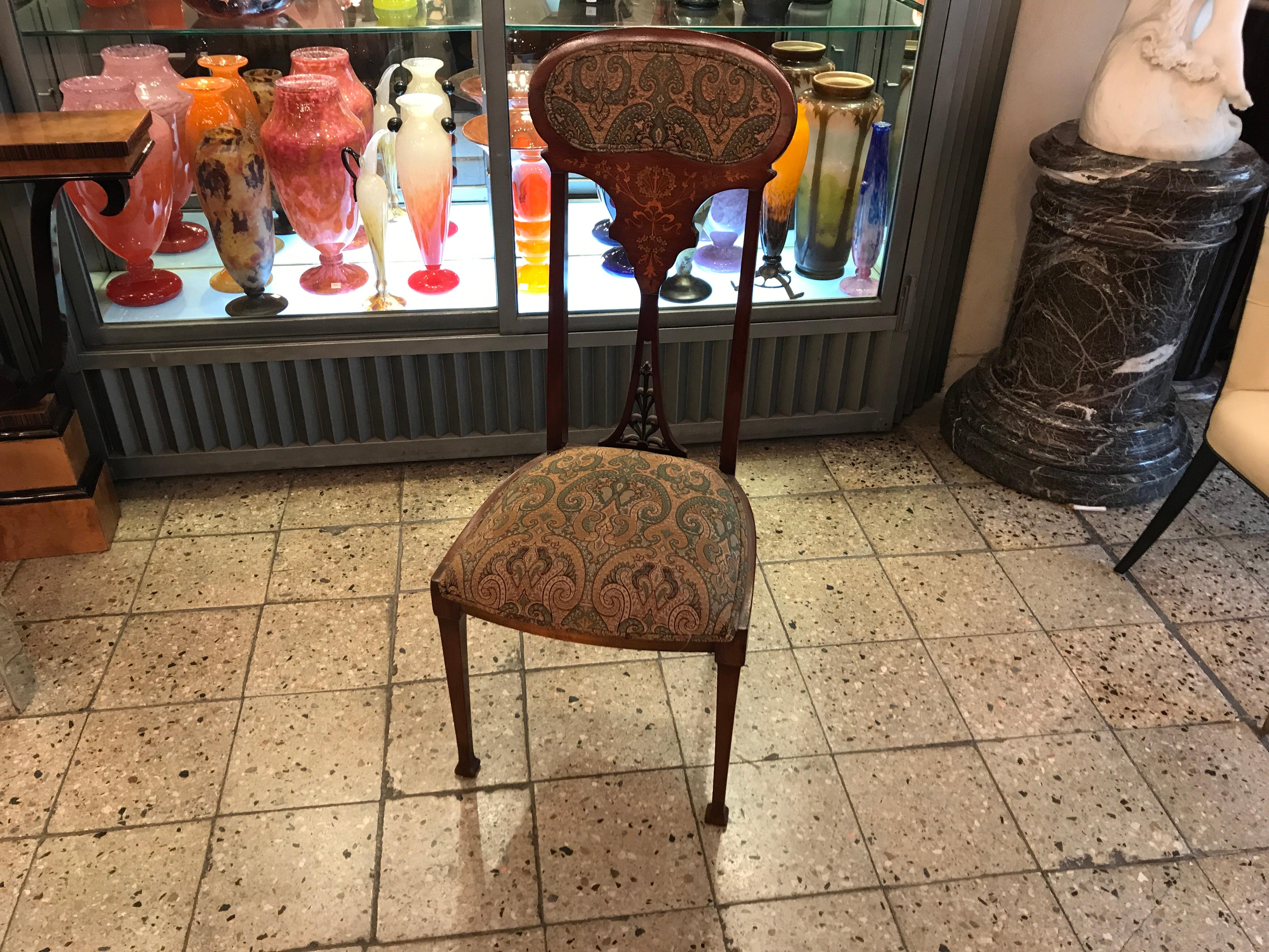 Ensemble Art Nouveau, 1 canapé, 2 fauteuils, 4 chaises, 1890, attribué à William Morris en vente 11