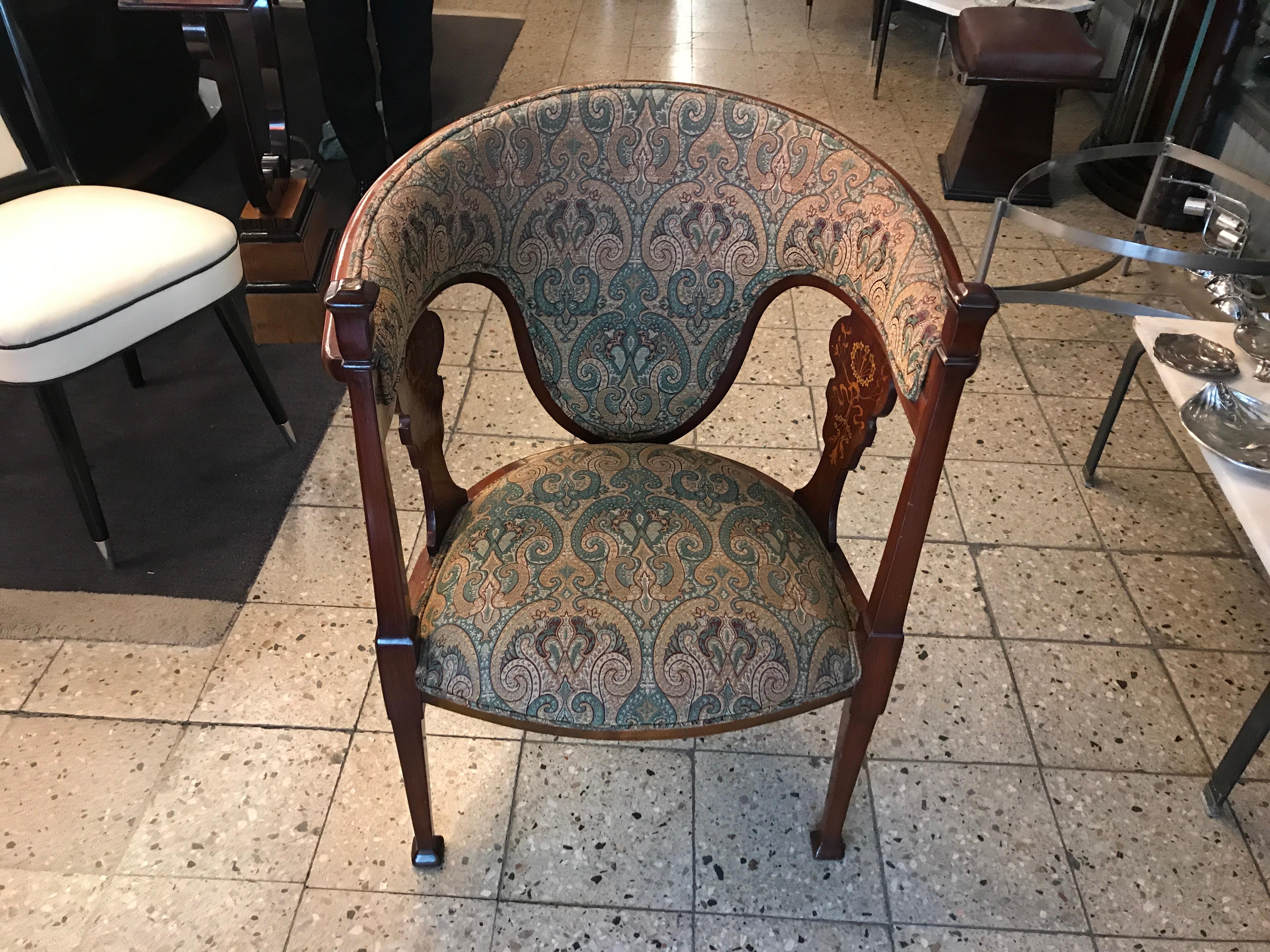 Ensemble Art Nouveau, 1 canapé, 2 fauteuils, 4 chaises, 1890, attribué à William Morris en vente 1