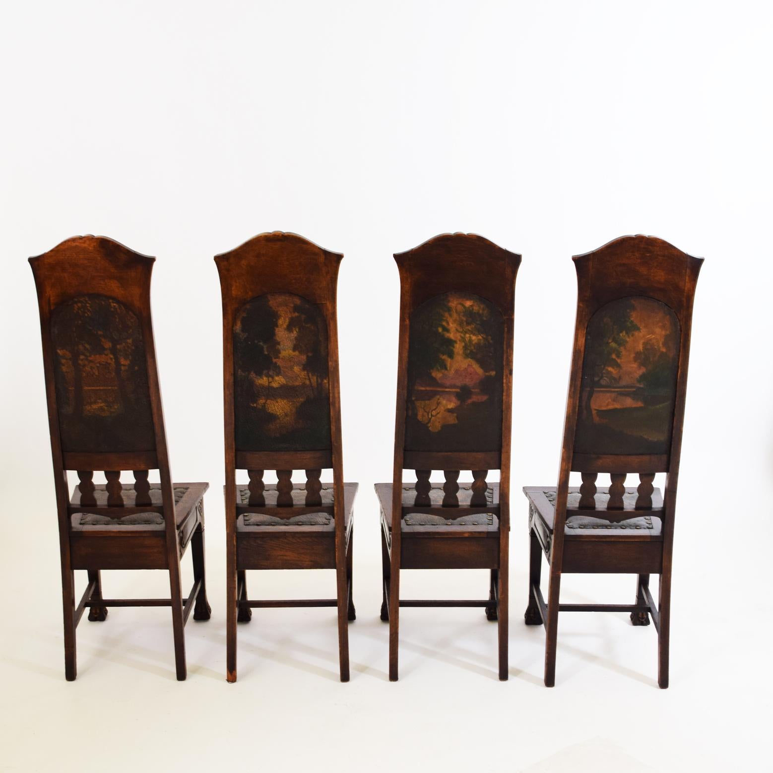 Art Nouveau Set of 12 Swedish Dining Chairs 2