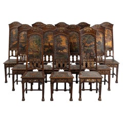 Art Nouveau Set of 12 Swedish Dining Chairs