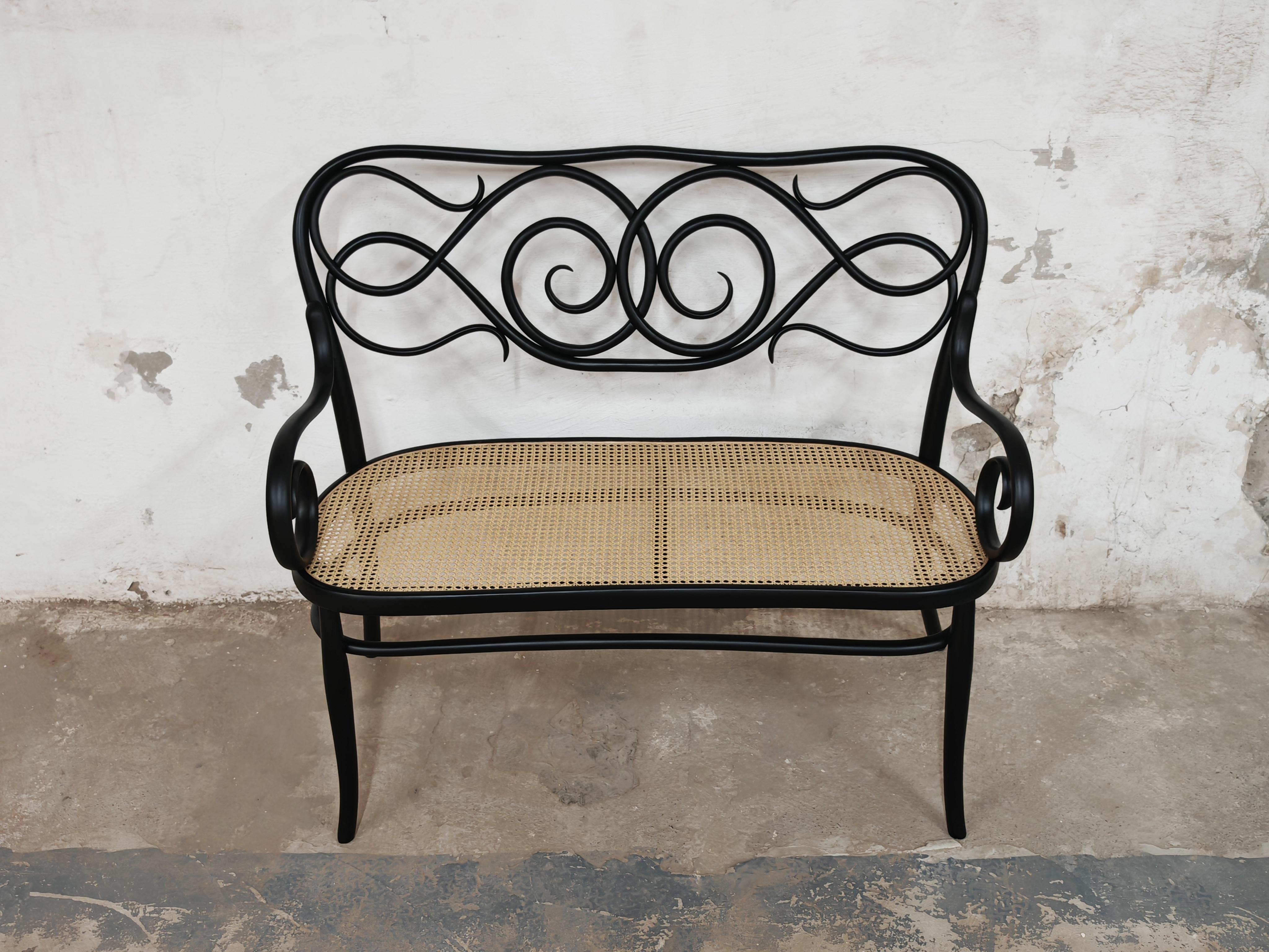 Sillón Art Nouveau nº 2 de madera curvada y caña de Thonet Brothers, Austria Década de 1870 en venta 7