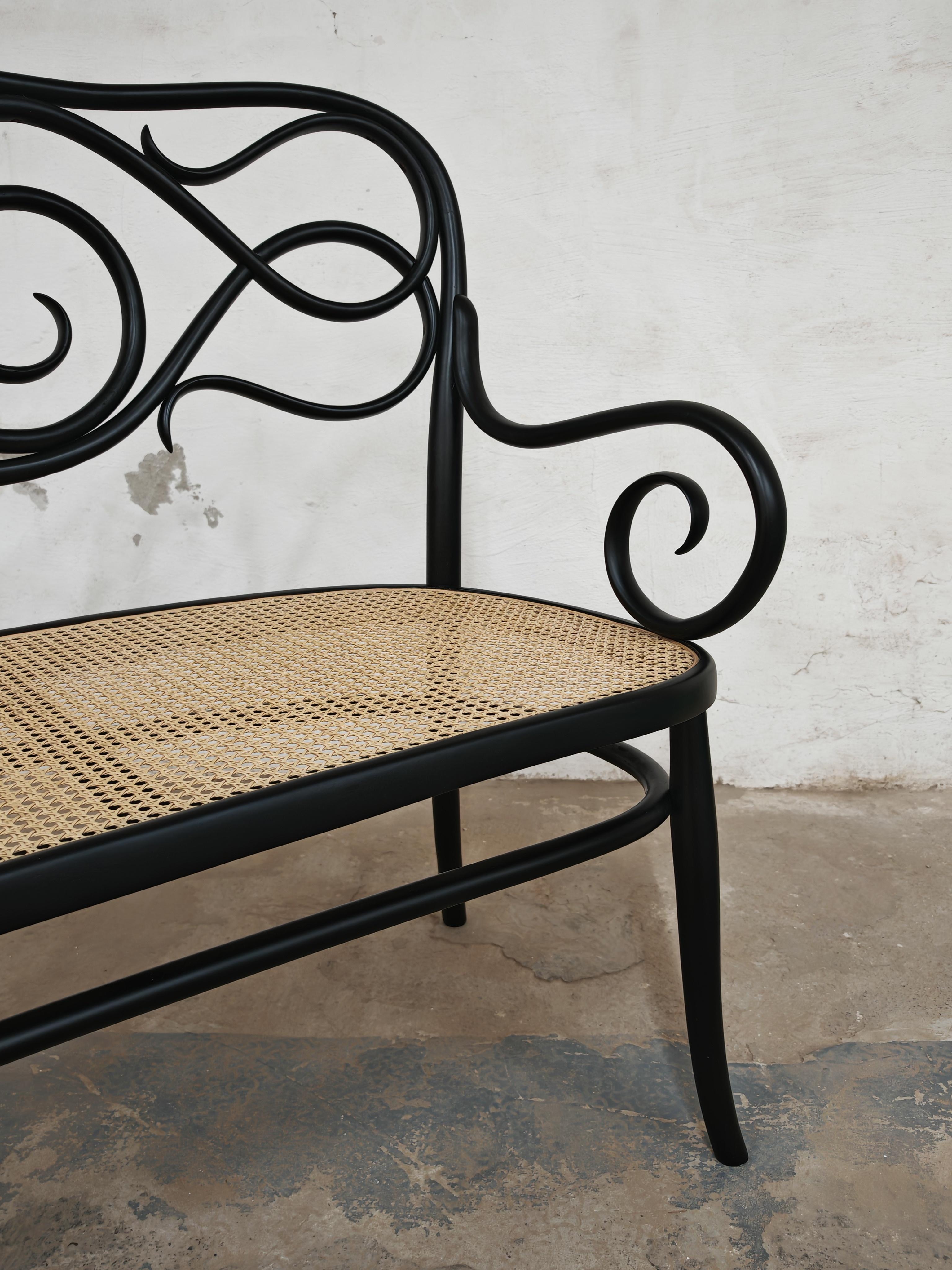 Sillón Art Nouveau nº 2 de madera curvada y caña de Thonet Brothers, Austria Década de 1870 en venta 8