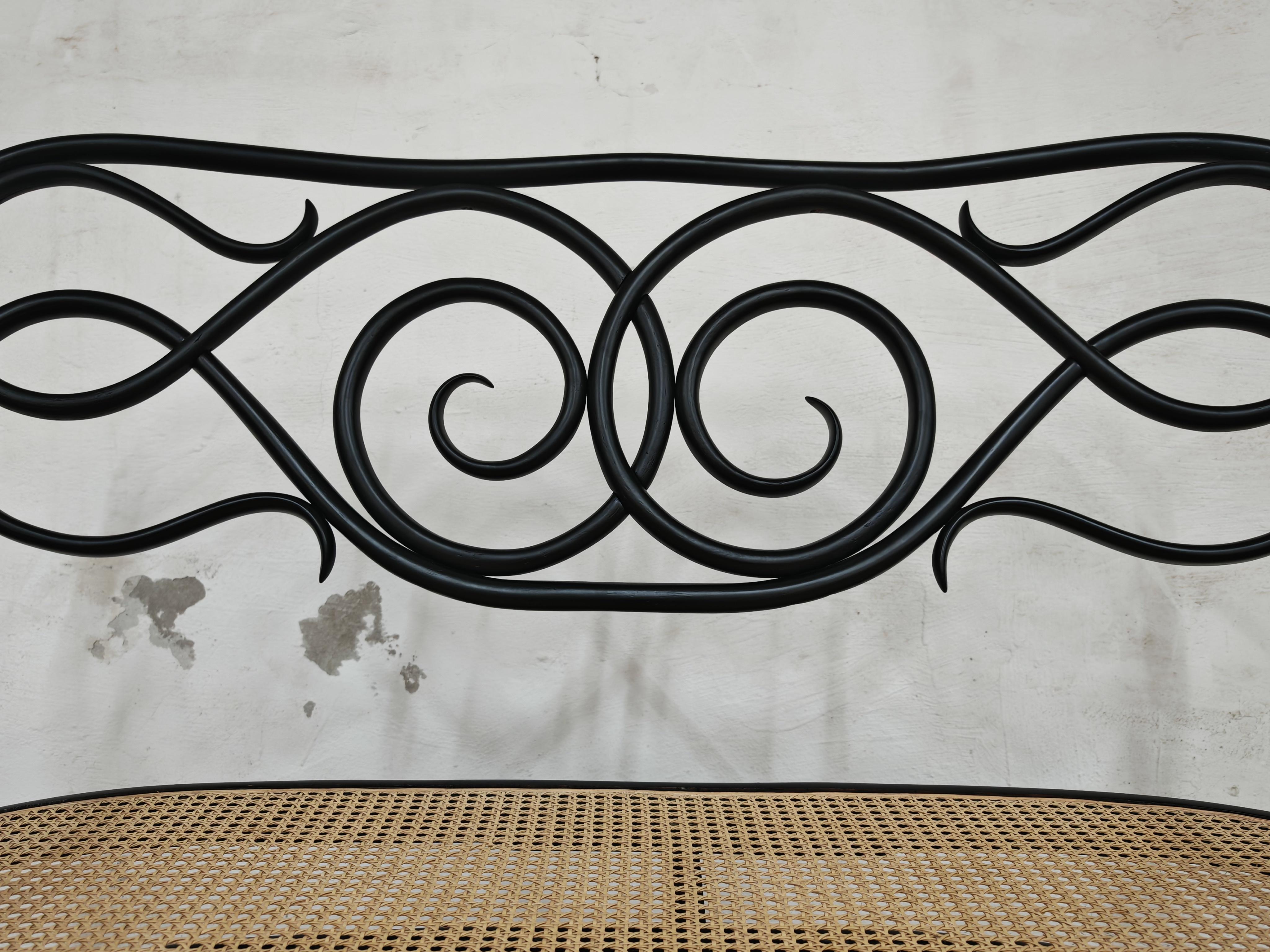 Sillón Art Nouveau nº 2 de madera curvada y caña de Thonet Brothers, Austria Década de 1870 en Bueno estado para la venta en Beograd, RS