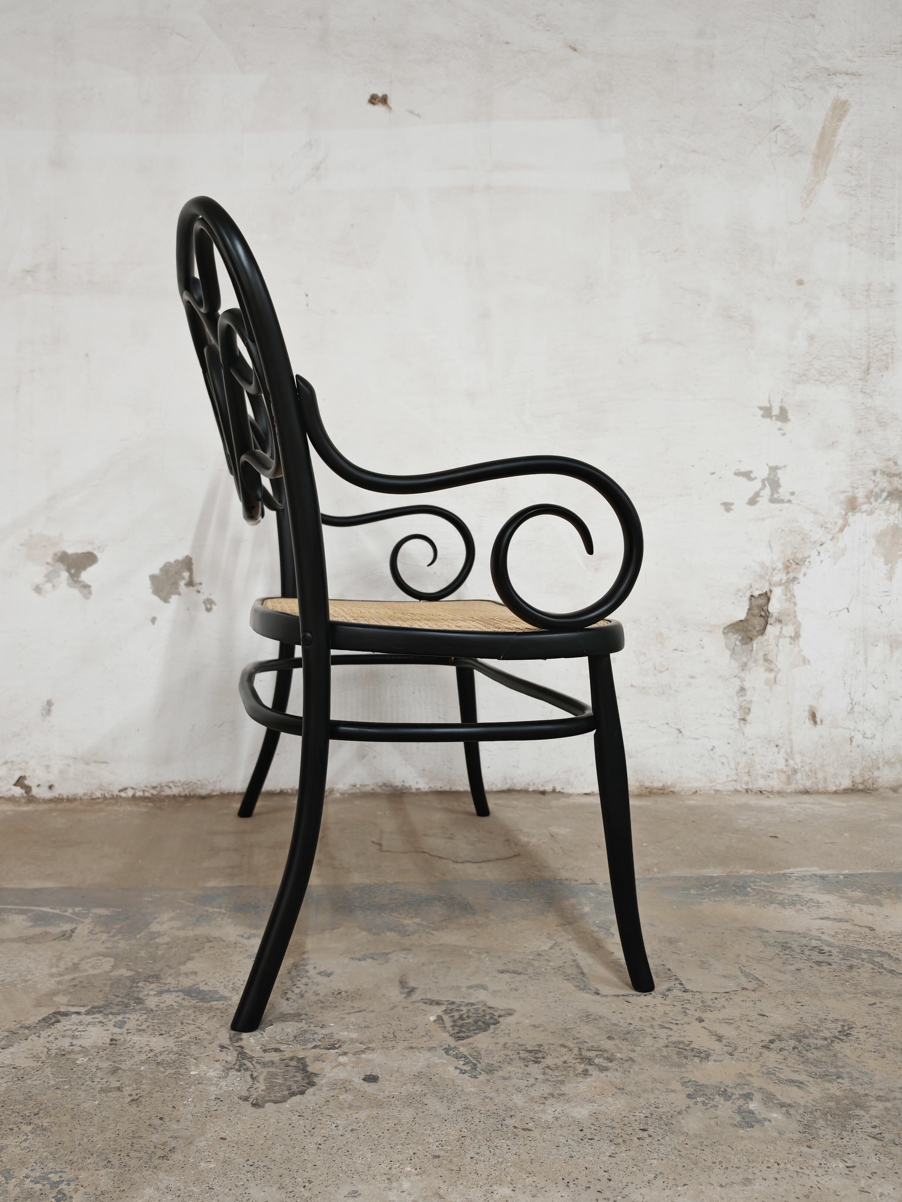 Sillón Art Nouveau nº 2 de madera curvada y caña de Thonet Brothers, Austria Década de 1870 en venta 1